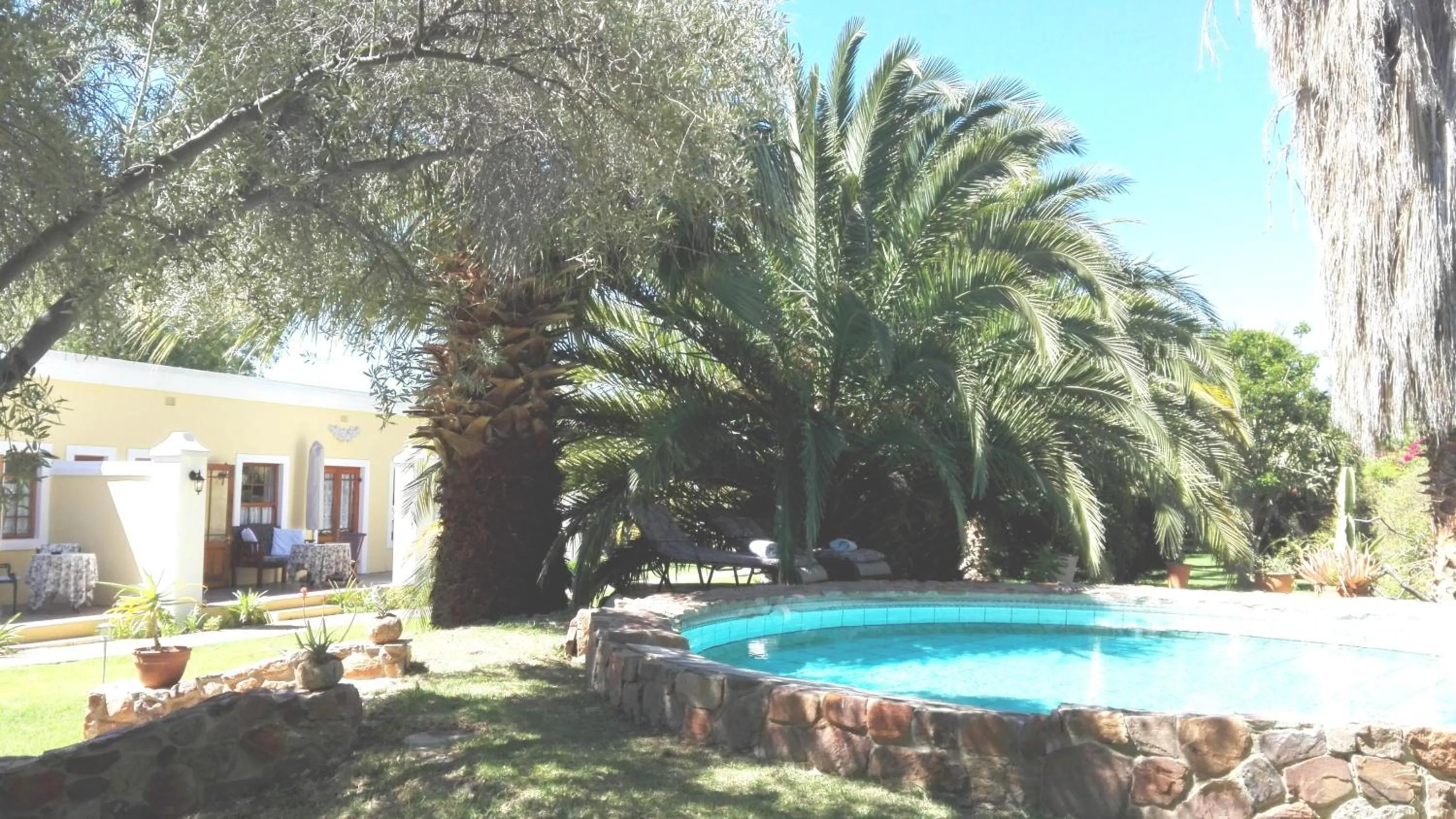 Pool view in Saxe-Coburg Lodge