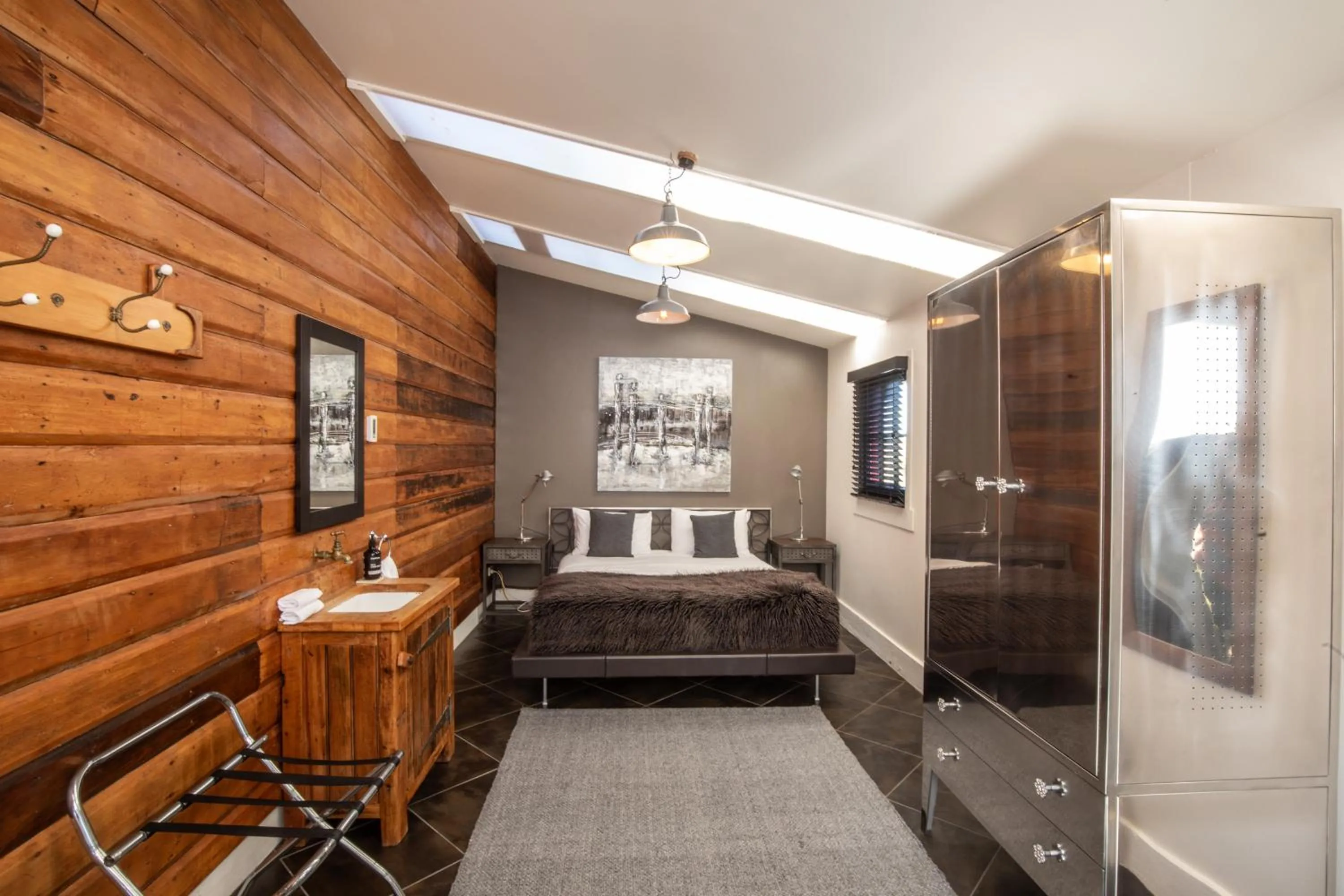 Bedroom, Bed in The Factory Luxury Accomodation