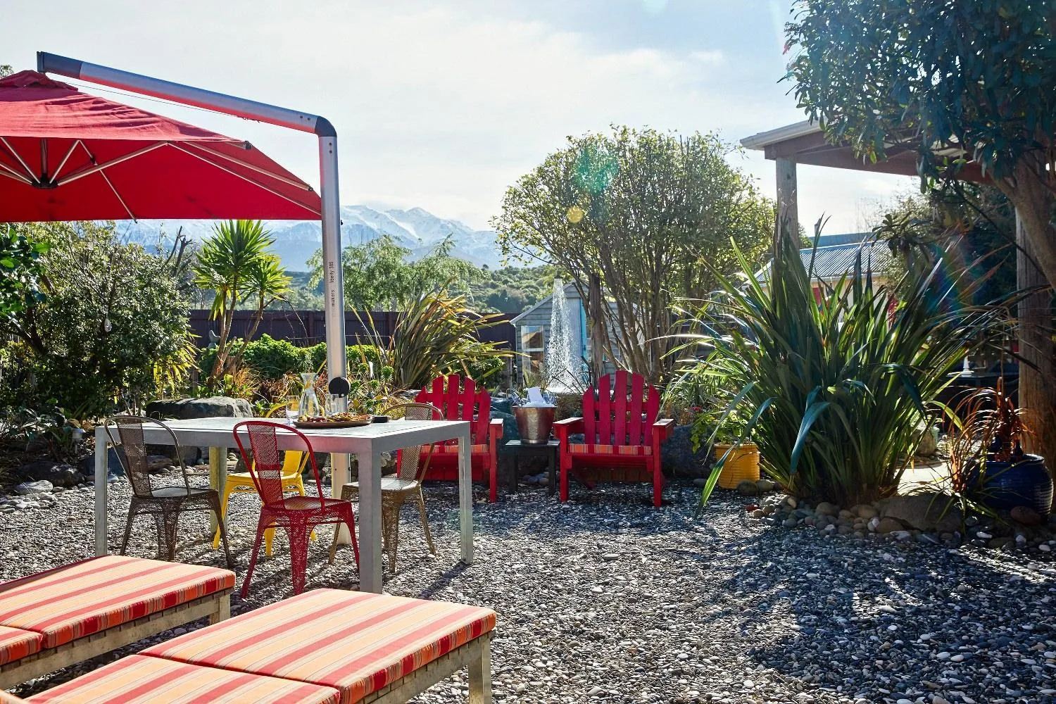 Patio in The Factory Luxury Accomodation