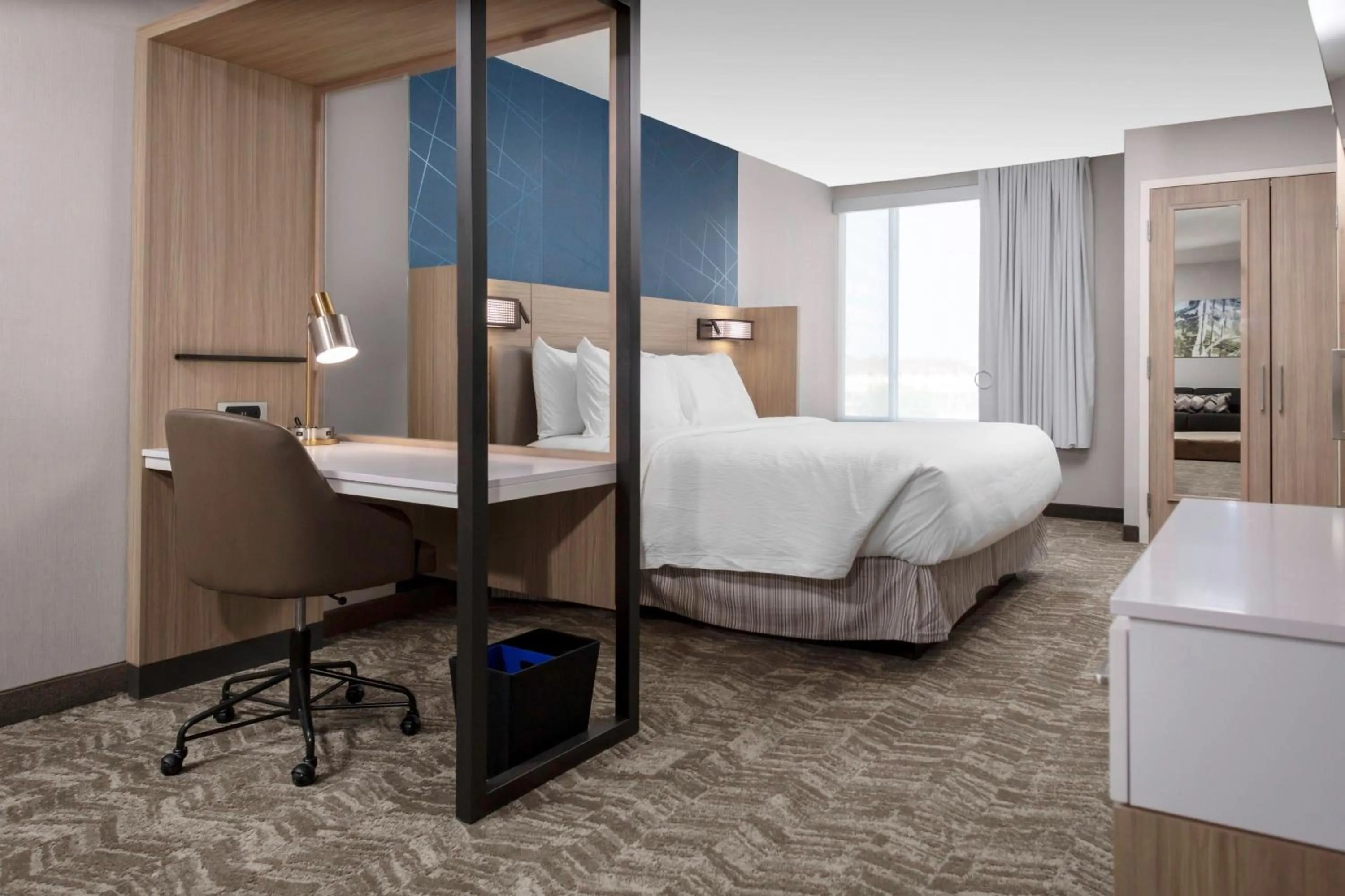 Photo of the whole room, Bed in SpringHill Suites Kansas City Airport