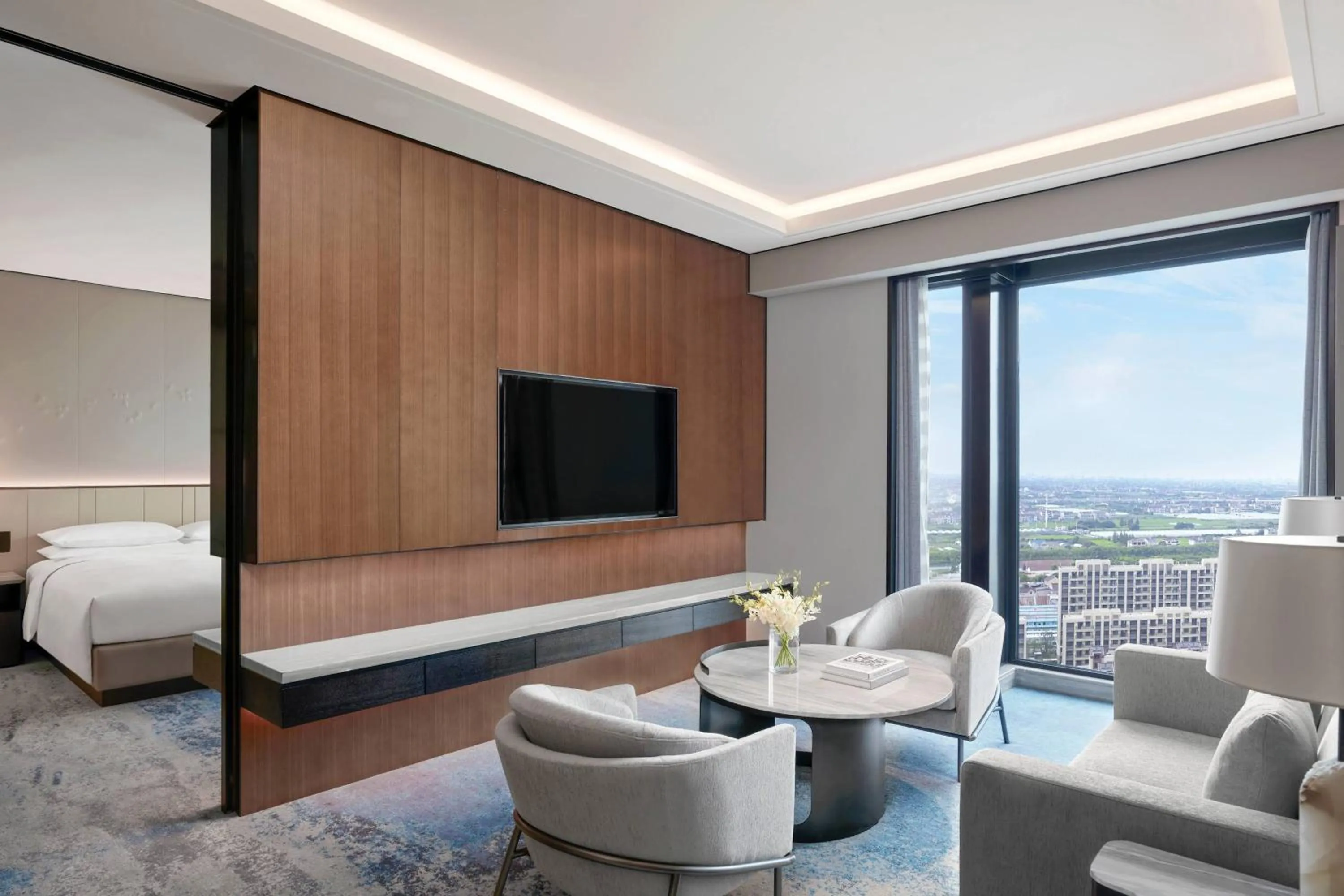 Living room in Shanghai Marriott Hotel Pudong South