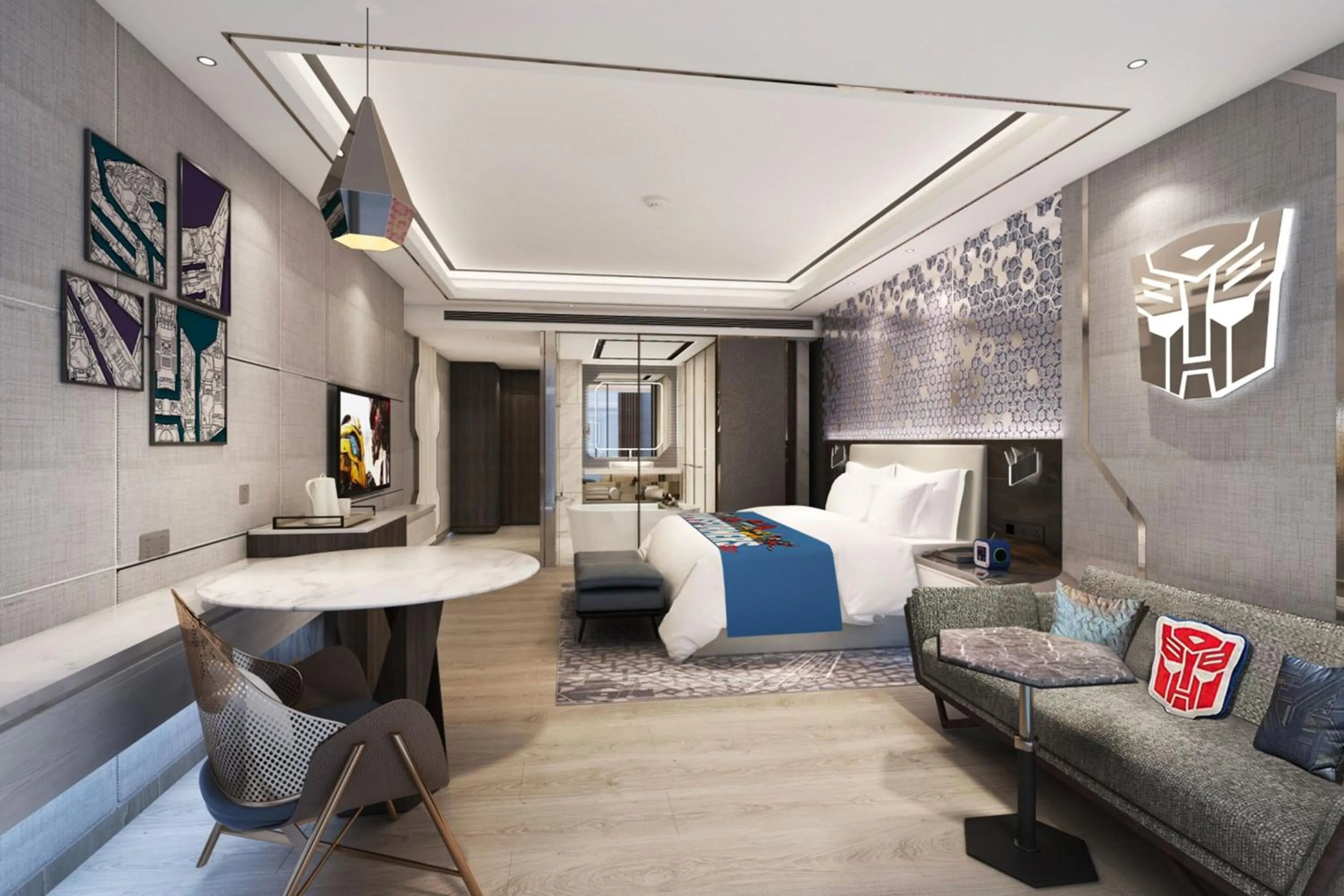 Photo of the whole room, Bed in Shanghai Marriott Hotel Pudong South