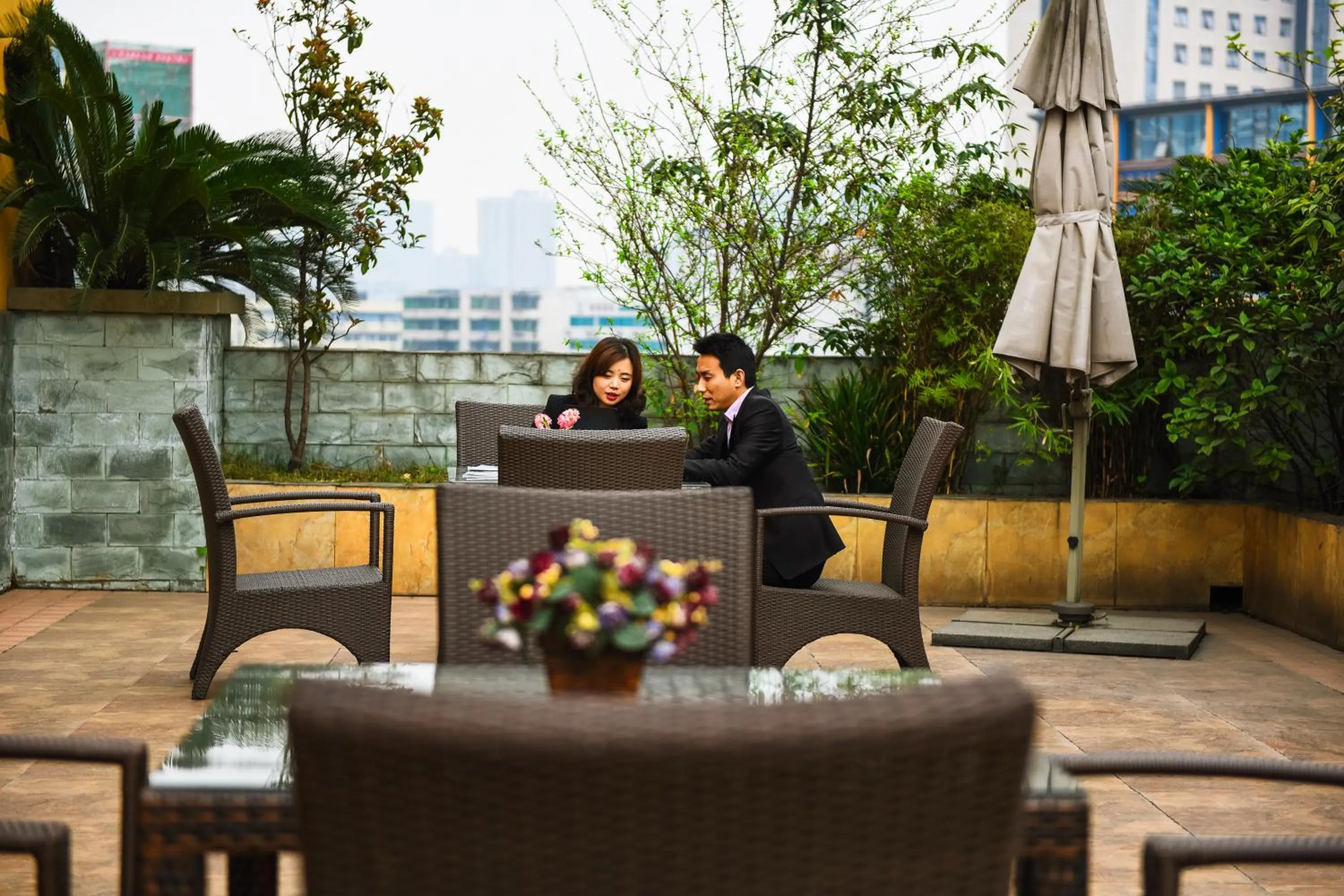 Balcony/Terrace in Aoting Garden Hotel