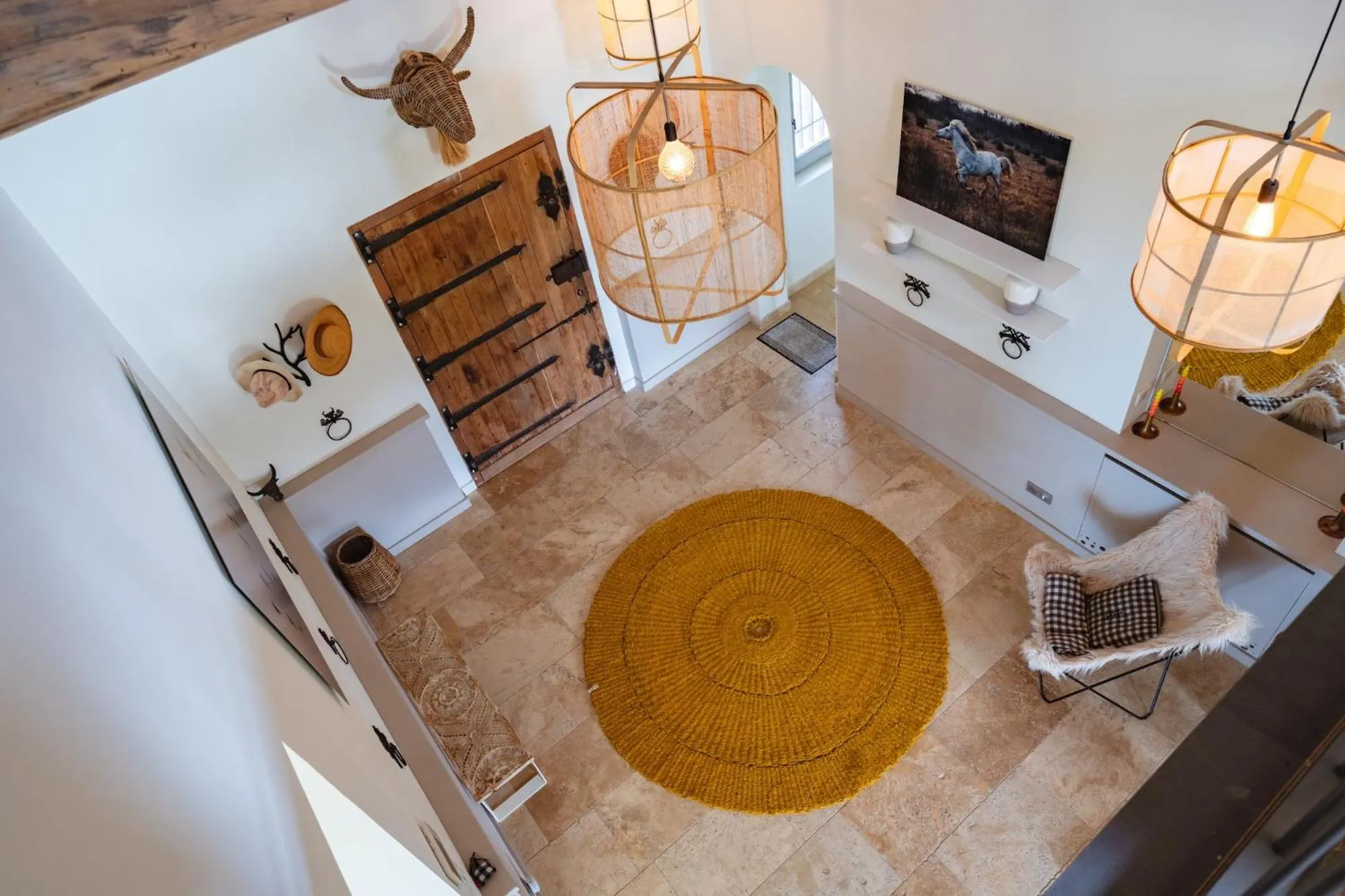 Lobby or reception in Mas du Couvin, maison d'hôtes en Camargue