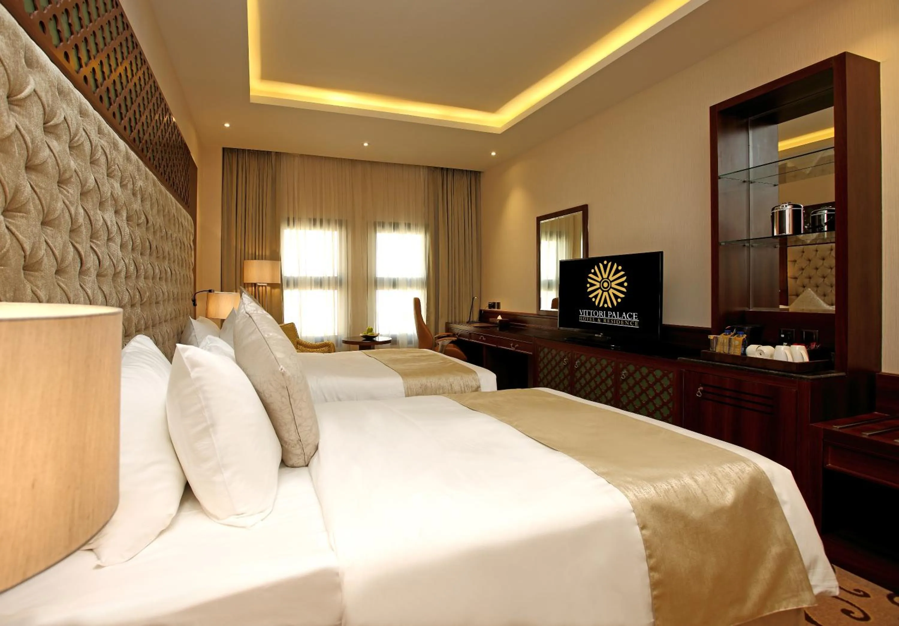 Bed in Vittori Palace Hotel and Residences