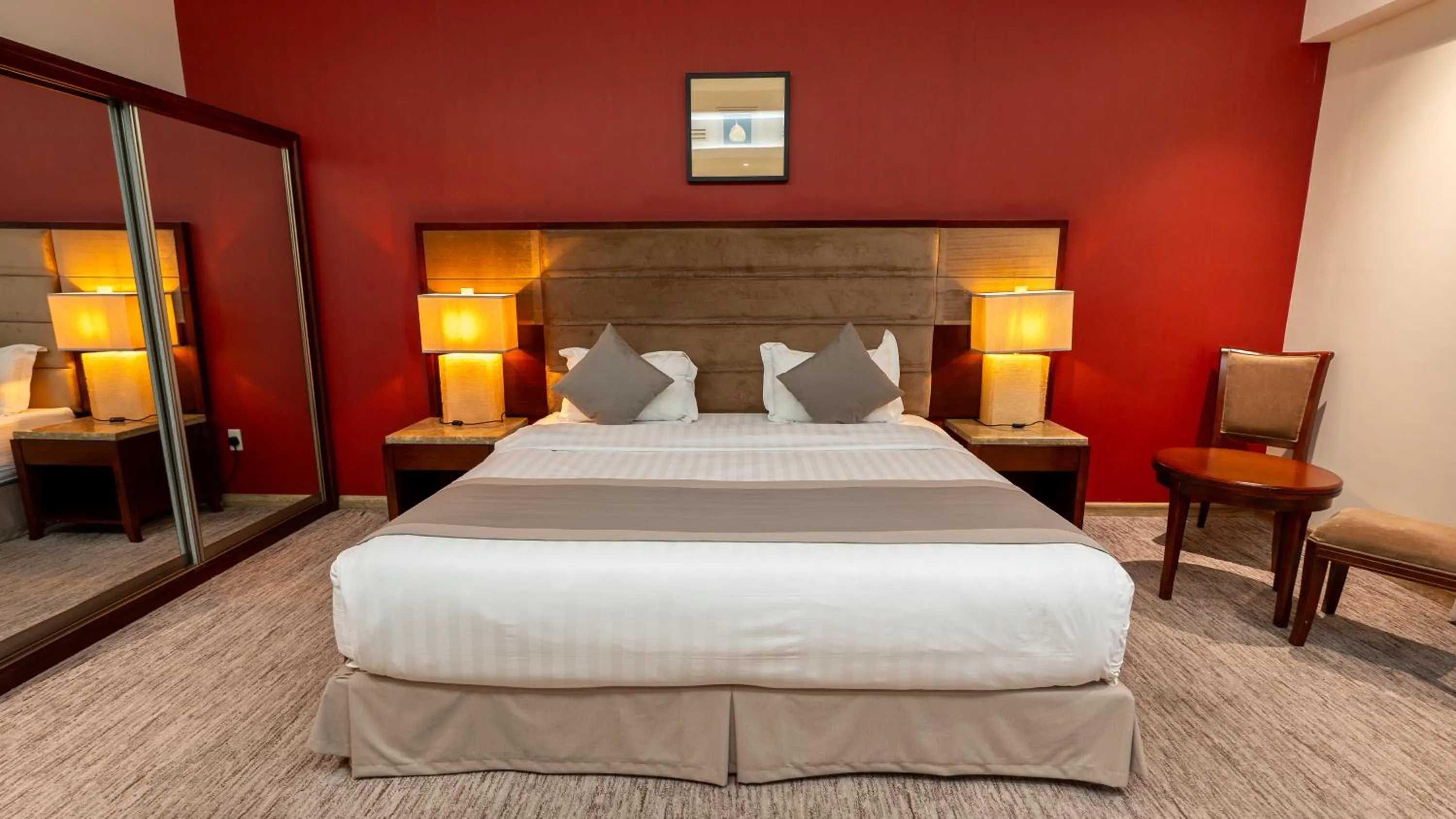 Bed in شقق مسكن المدينة للشقق المخدومة