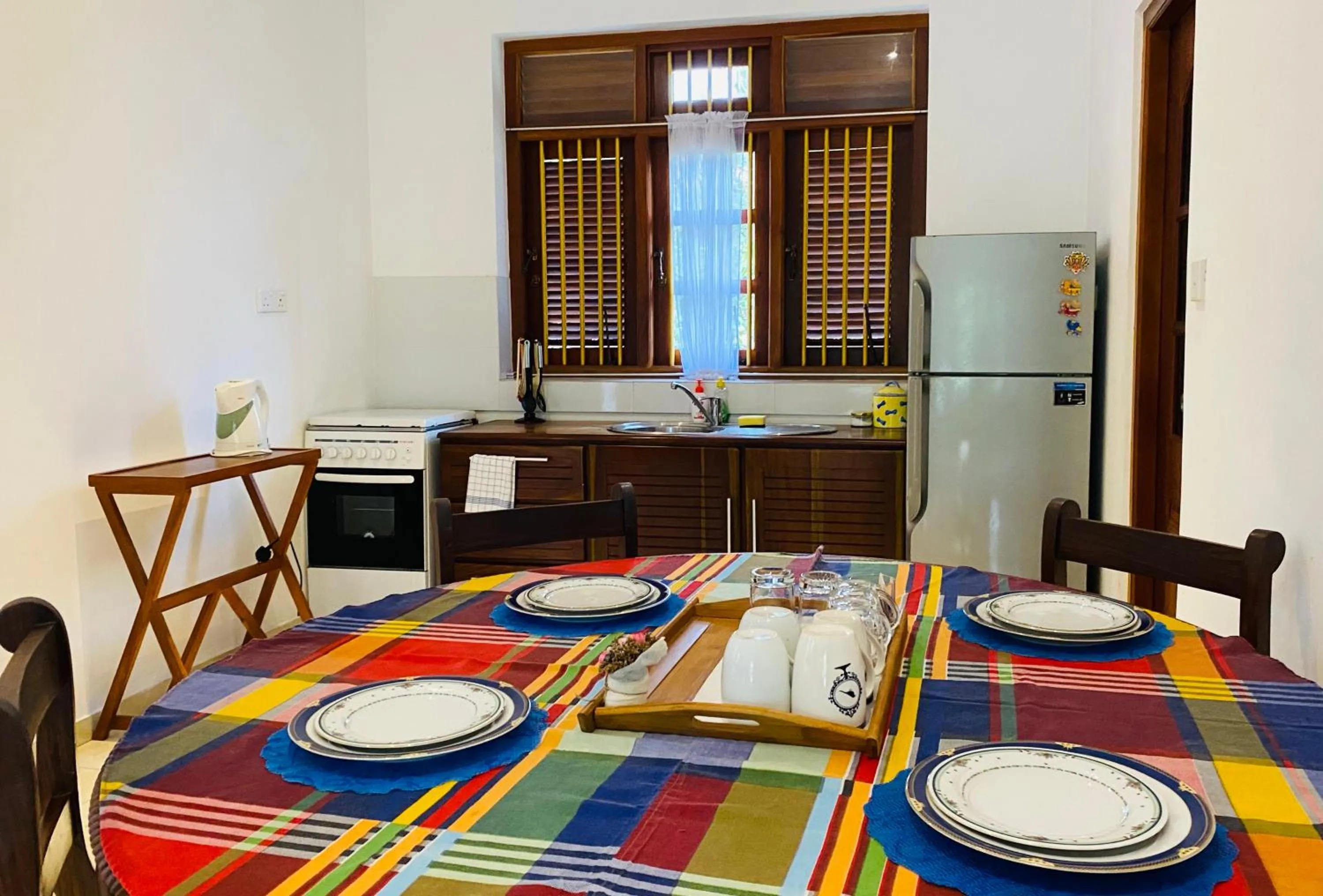 Kitchen or kitchenette in Sagarika Beach Hotel