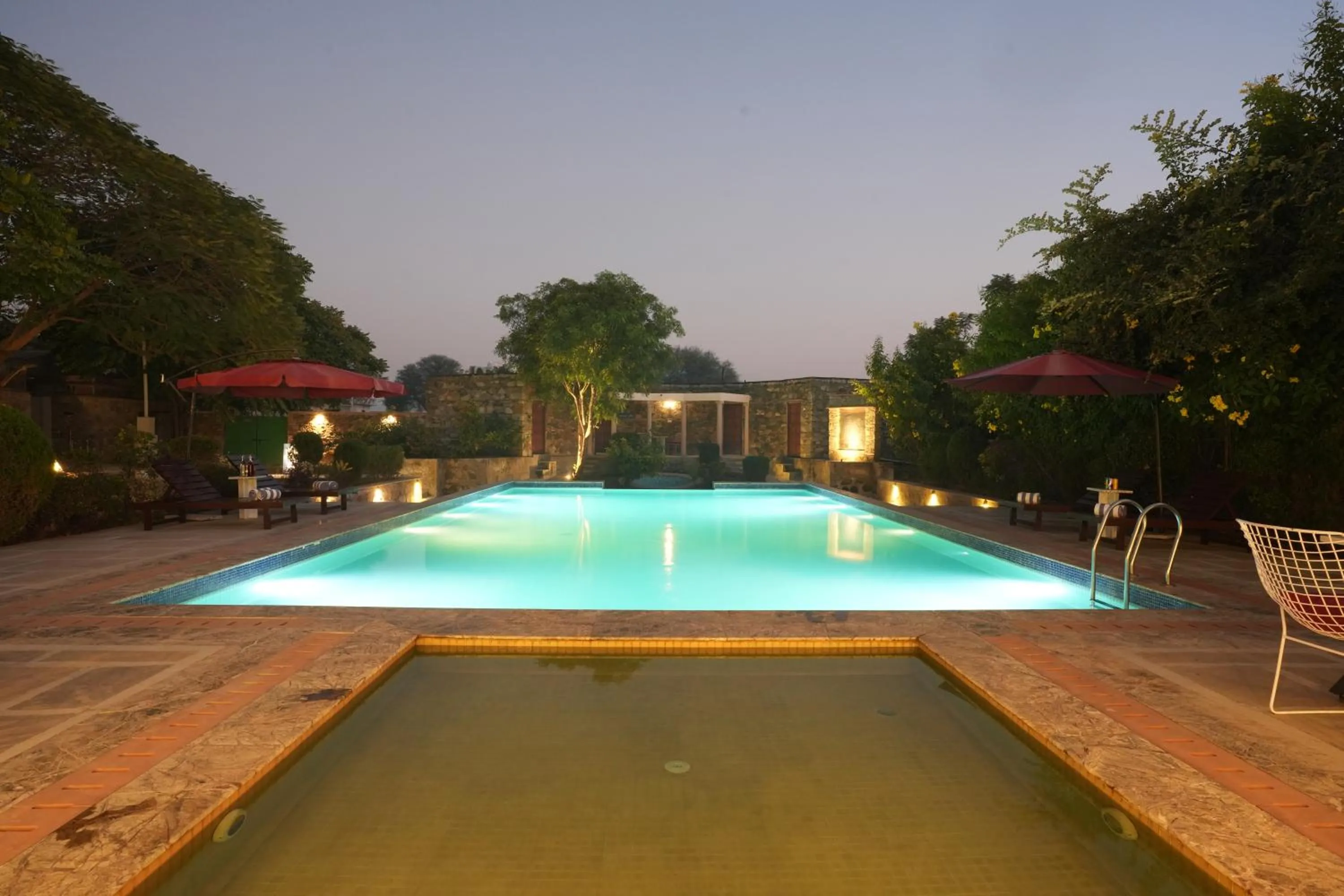 Swimming pool in Astroport Sariska Treetop by Eight Continents