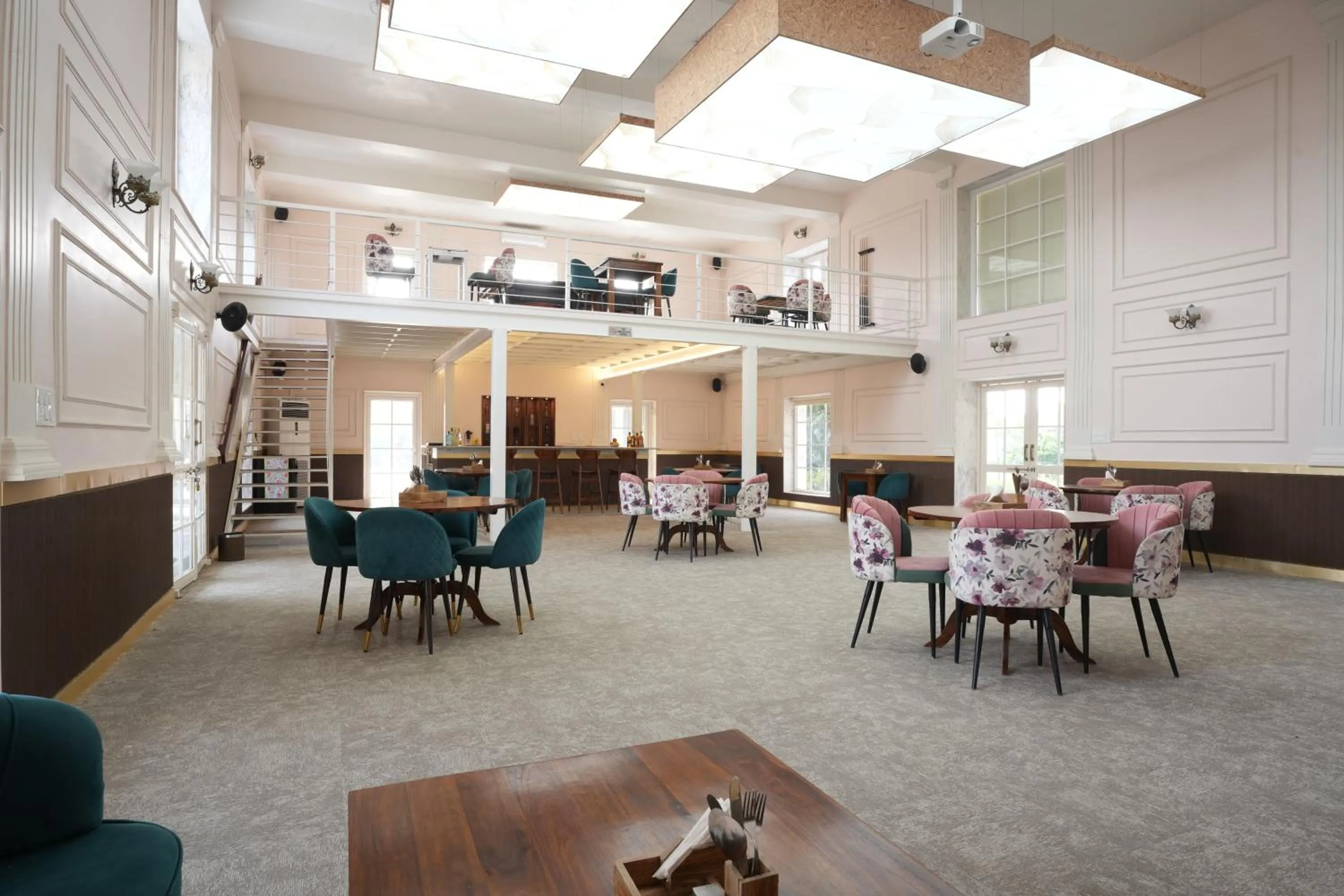 Lounge or bar in Astroport Sariska Treetop by Eight Continents