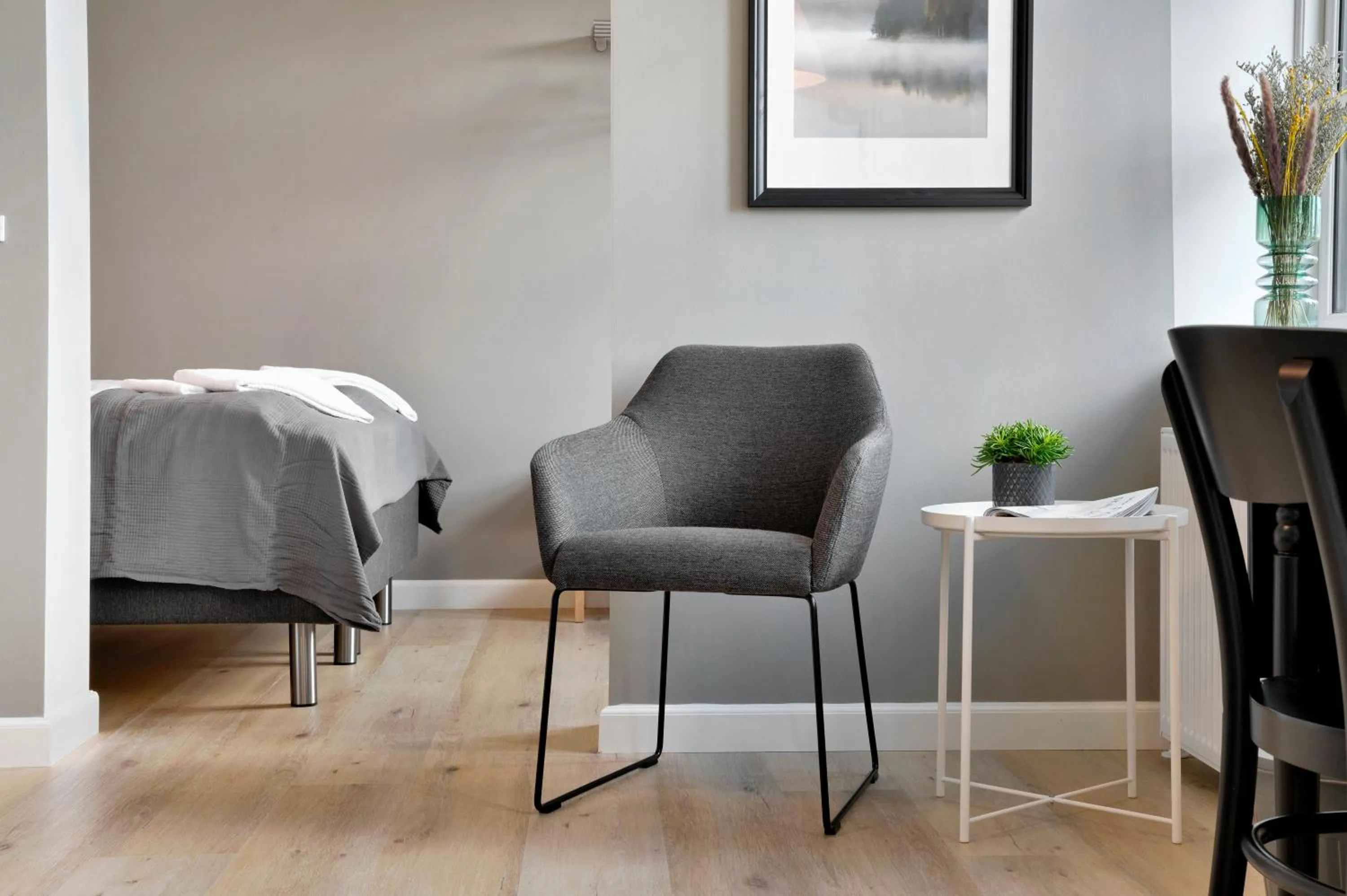 Seating area, Bed in Kragsbjerggaard