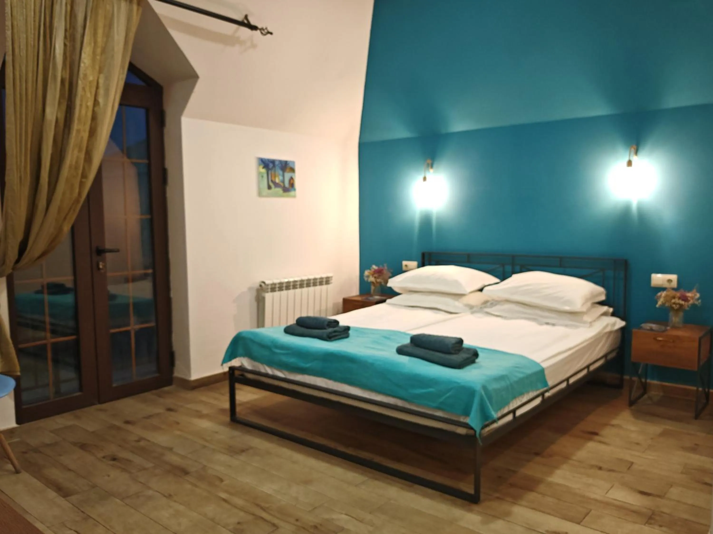 Decorative detail, Bed in Blur Inn Gallery