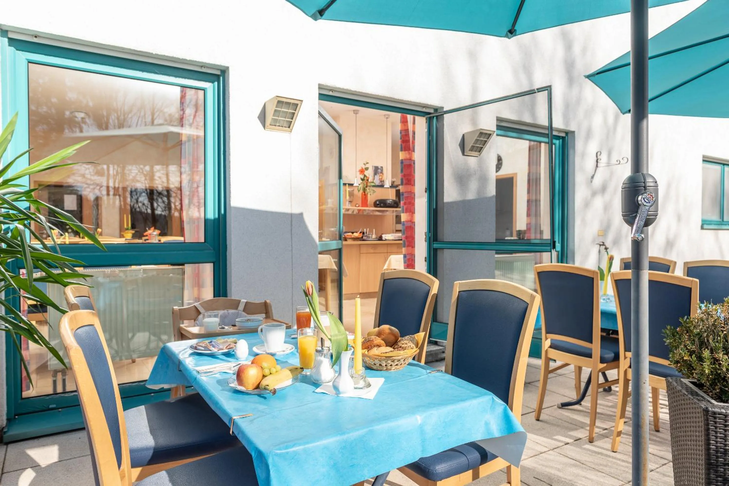 Balcony/Terrace in Hotel Am Wiesenweg l 24h check-in