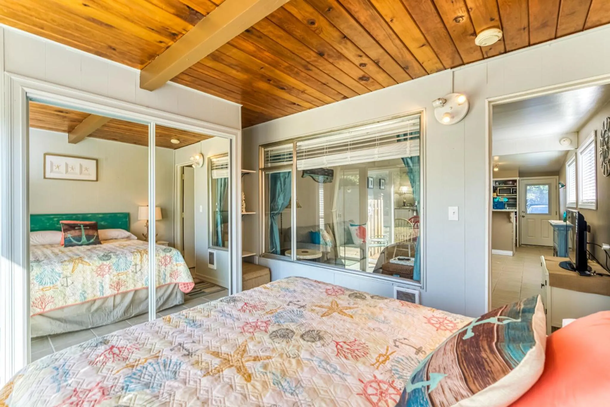 Bed in Pacific Surf Condos