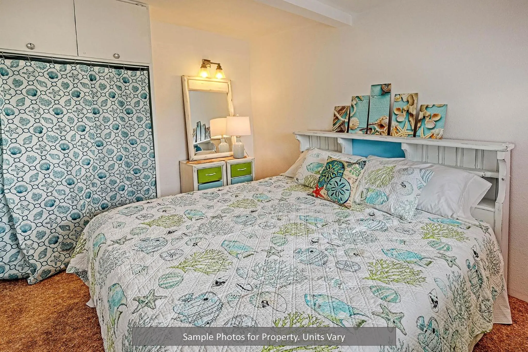 Bed in Pacific Surf Condos