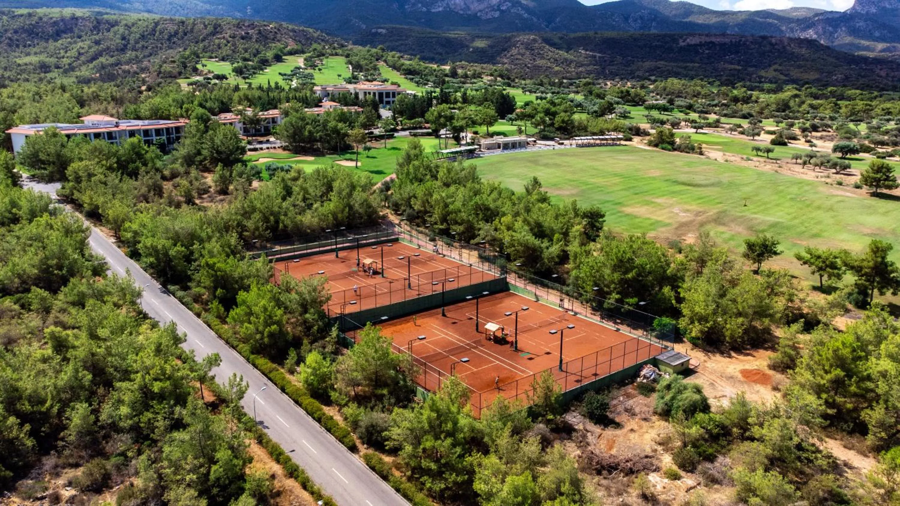 Tennis court in Korineum Golf & Beach Resort