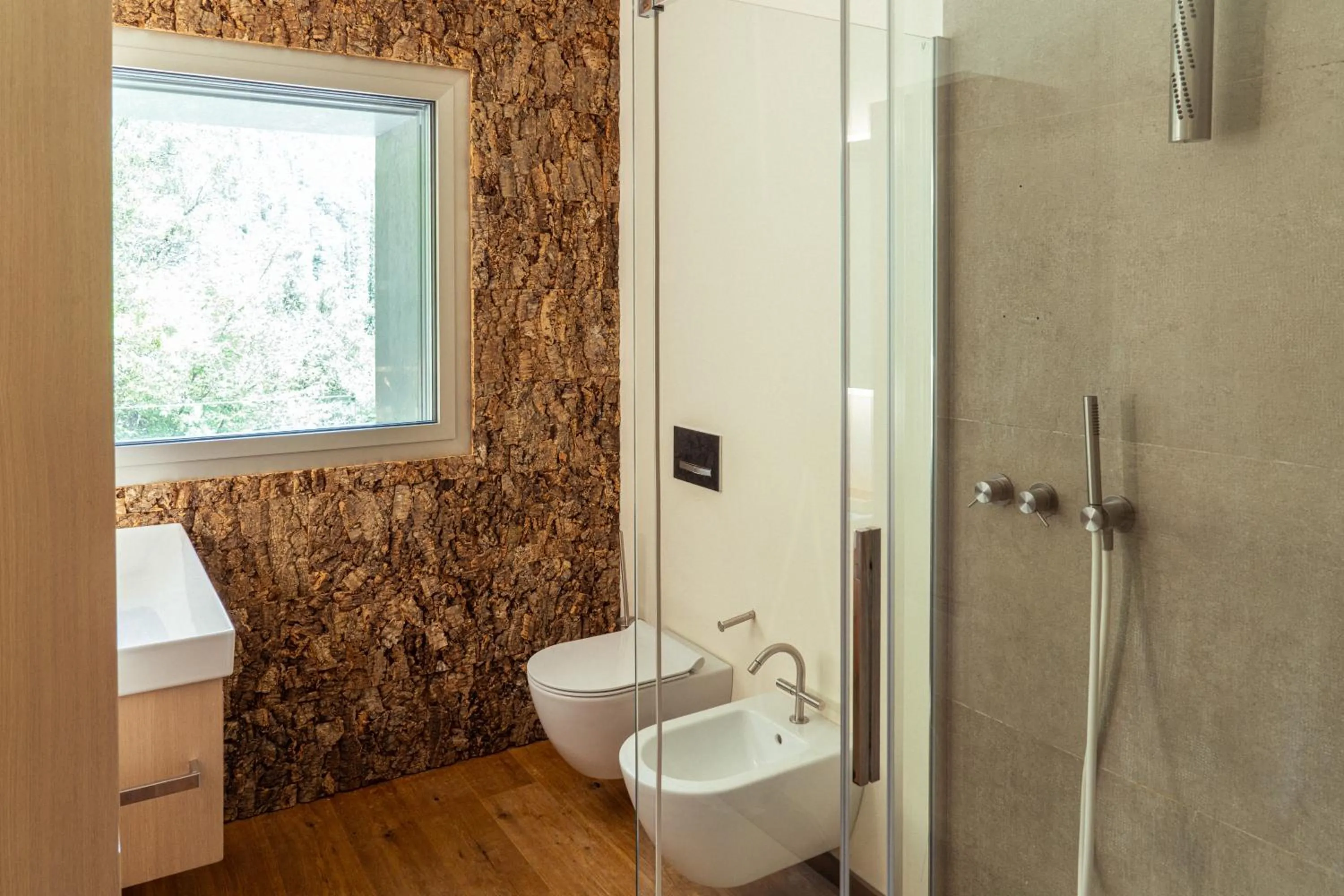 Shower in La Forestale Luxury Ecolodge B&B Primo Piano