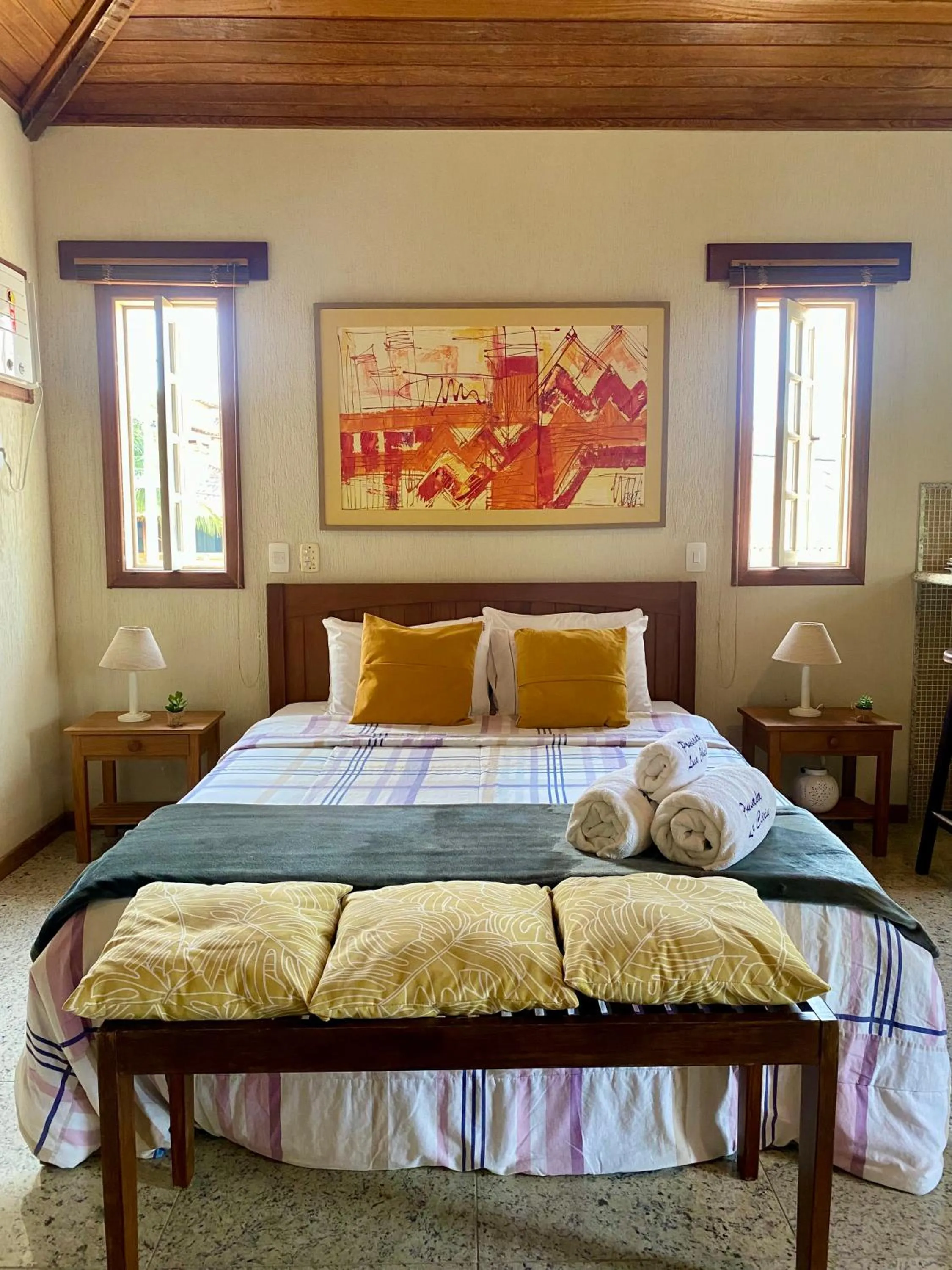 Bed in Pousada Lua Cheia