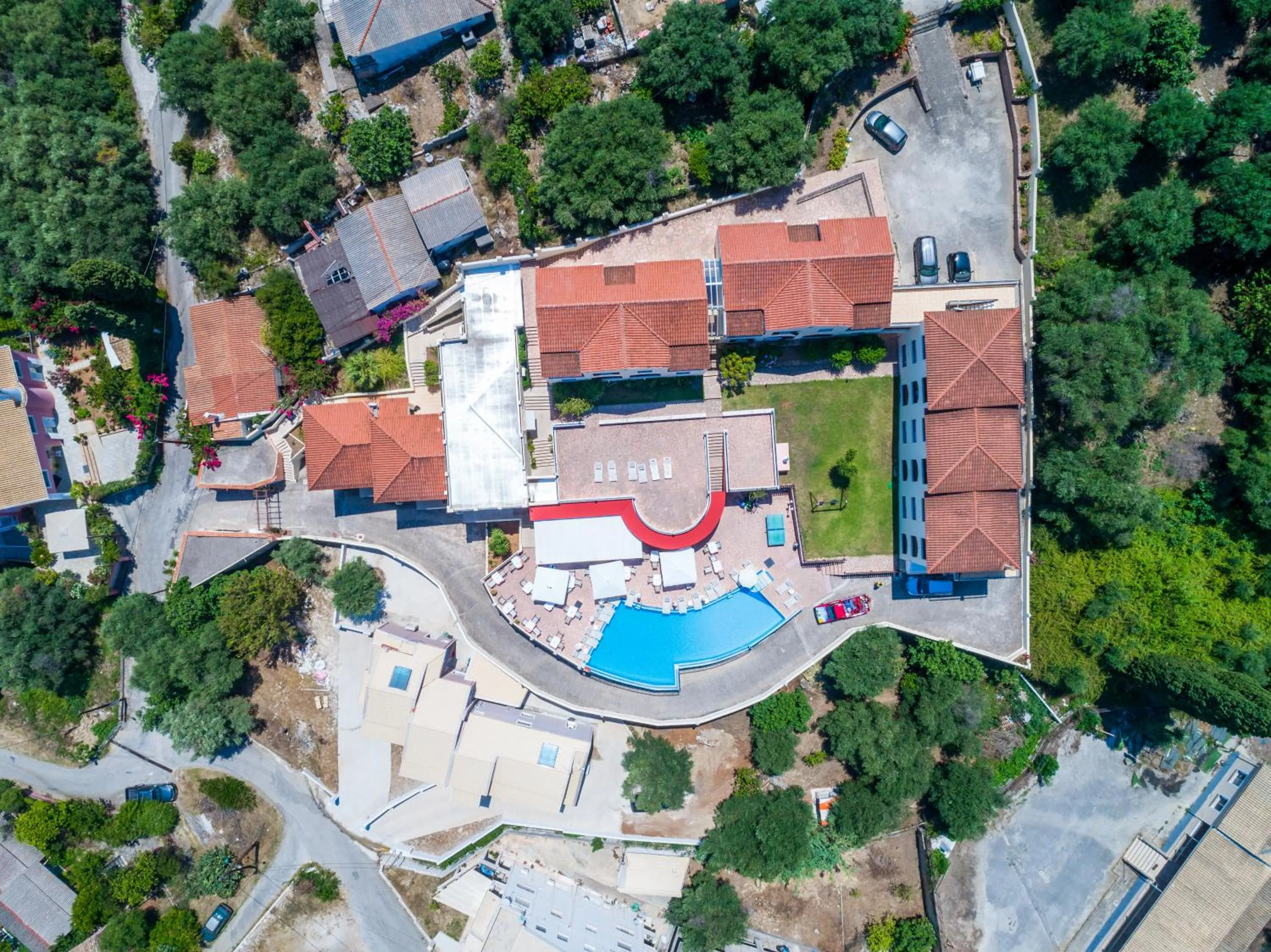 Bird's eye view in CORFU PELAGOS HOTEL