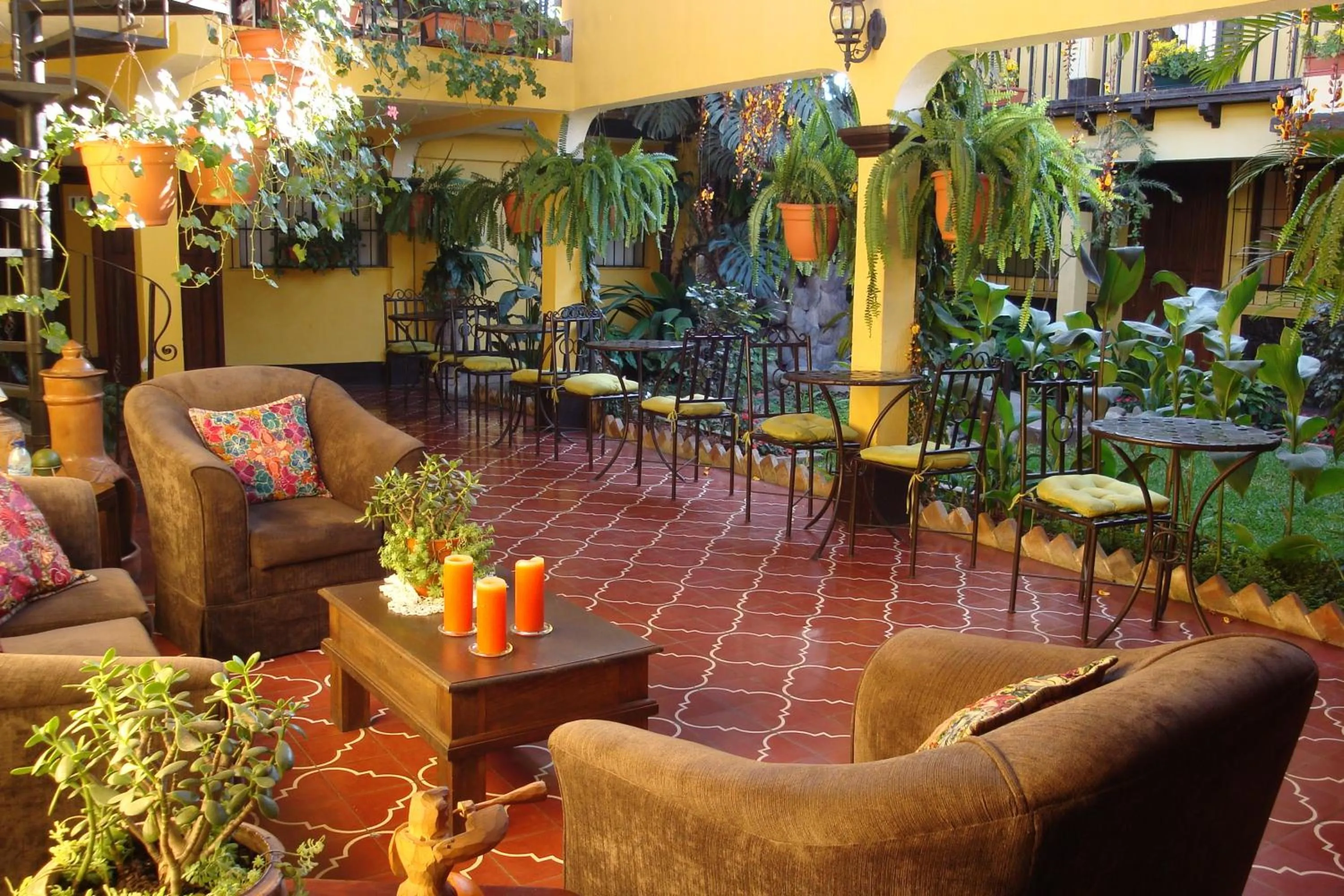 Communal lounge/ TV room in Hotel Las Camelias Inn by AHS