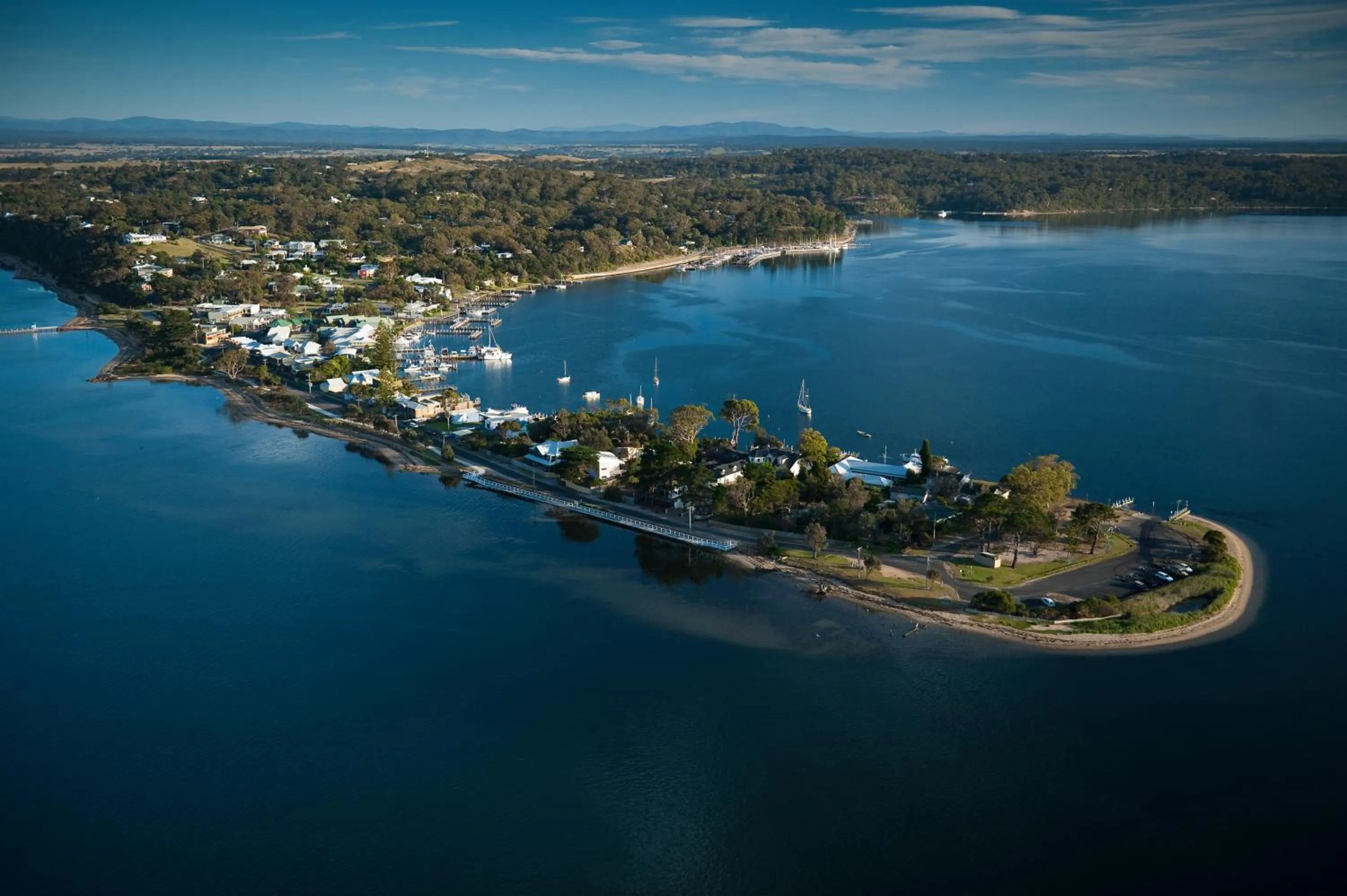 Bird's eye view in The Moorings at Metung