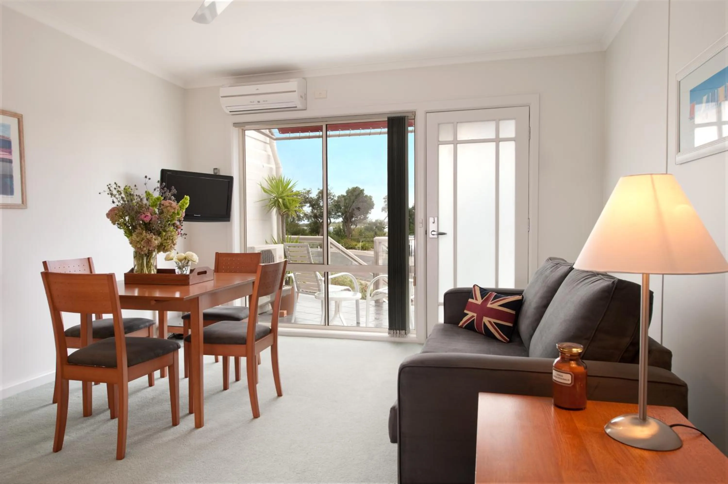 Living room in The Moorings at Metung
