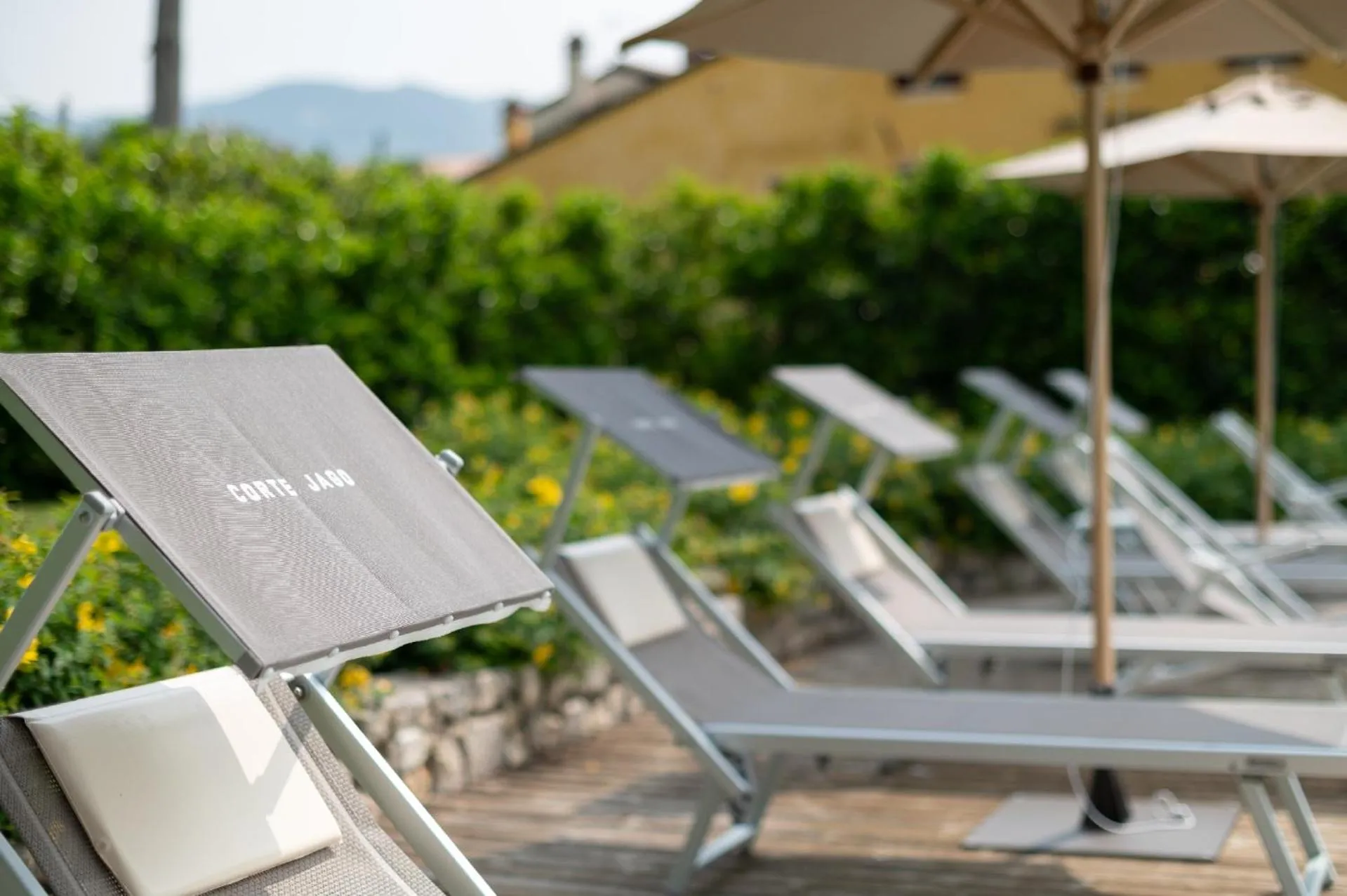 Pool view in B&B Corte Jago