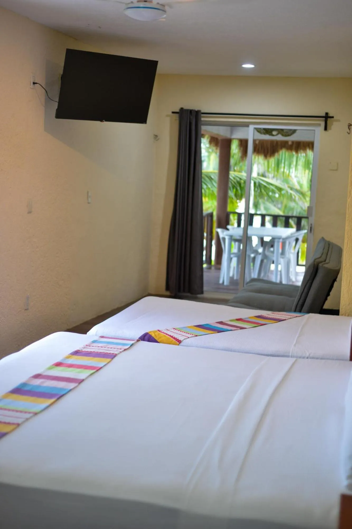 Bed in Hotel Machos Mahahual