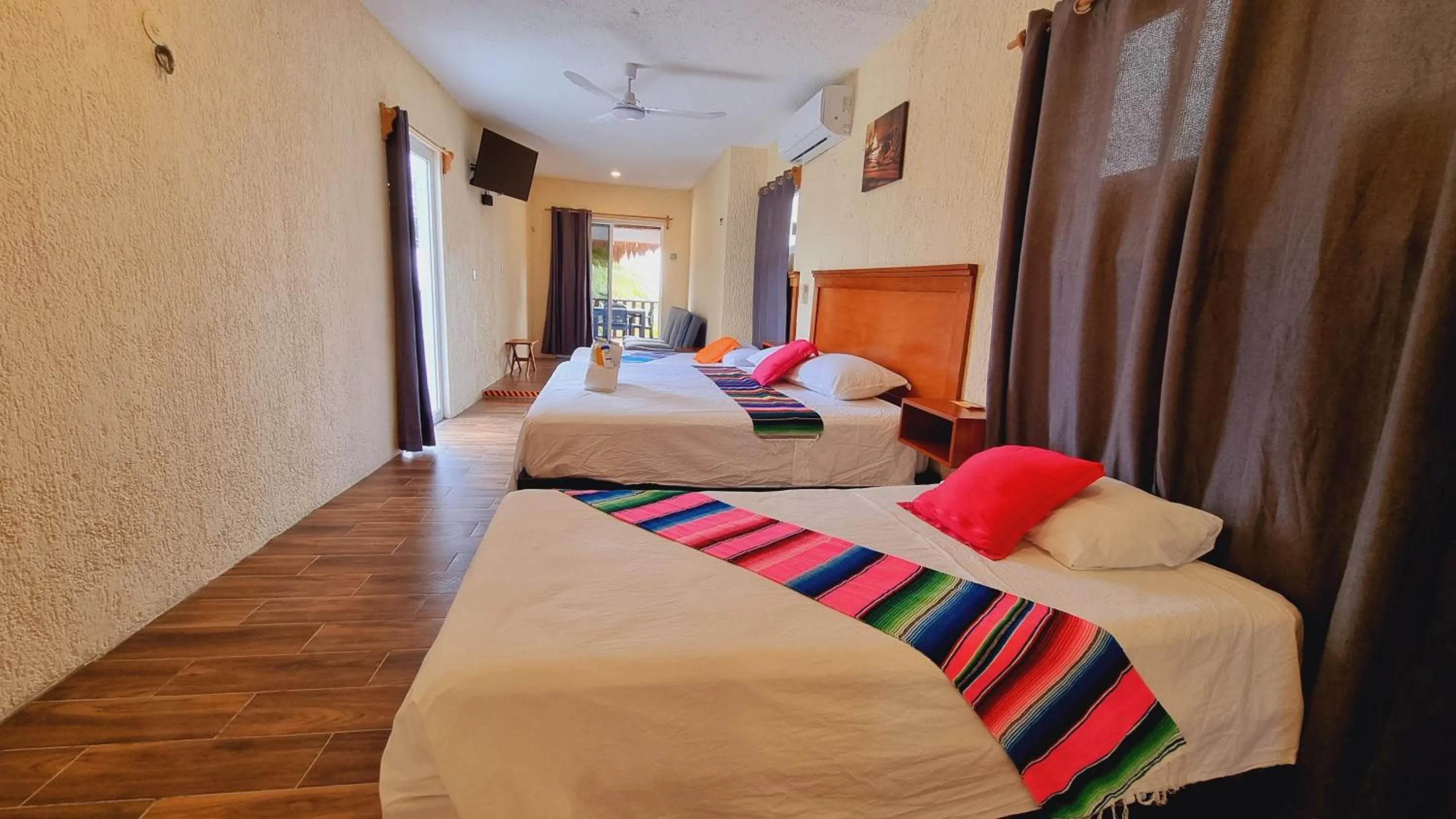 Bed in Hotel Machos Mahahual