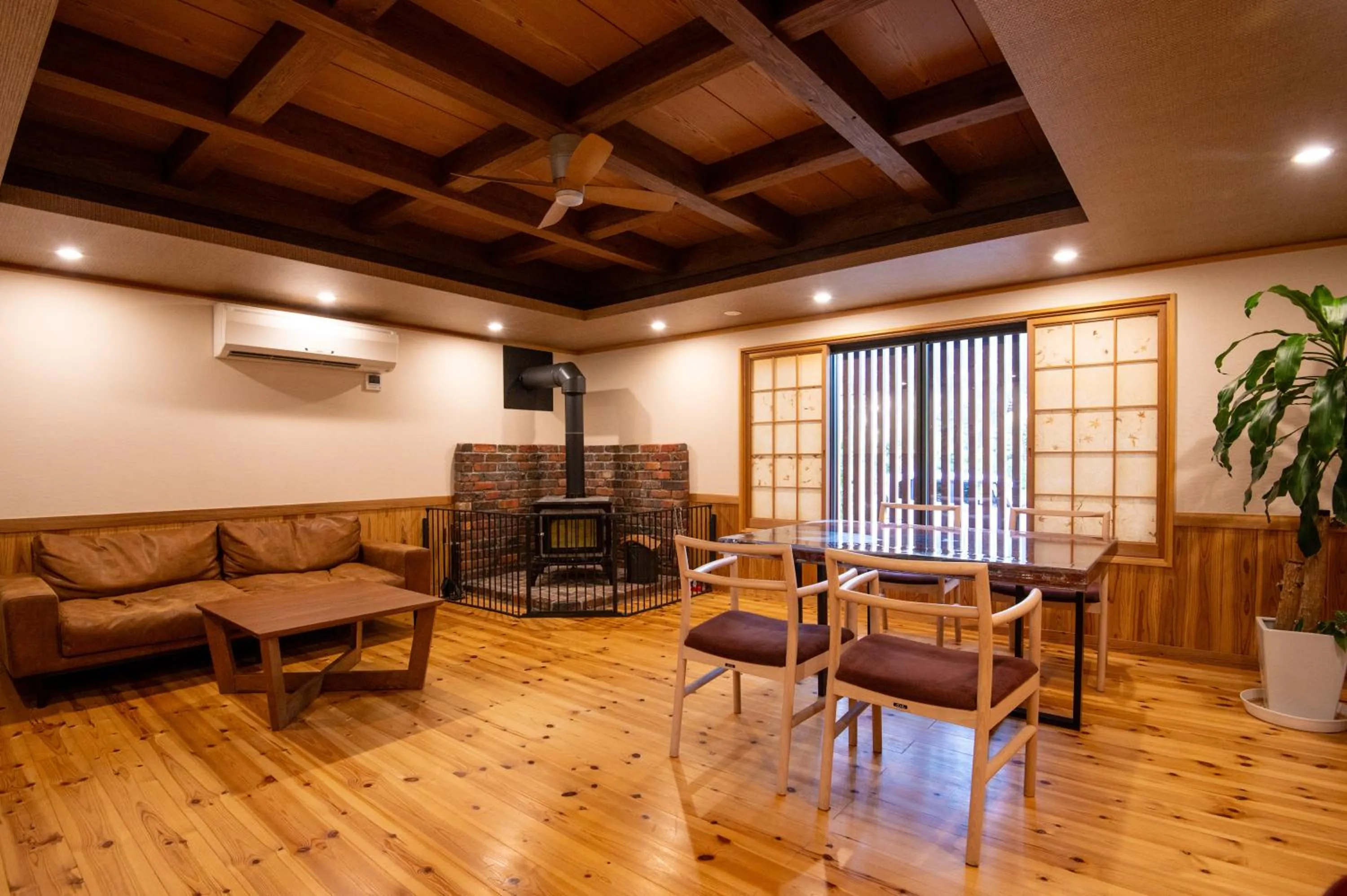 Seating area in Tsukasa Ryokan