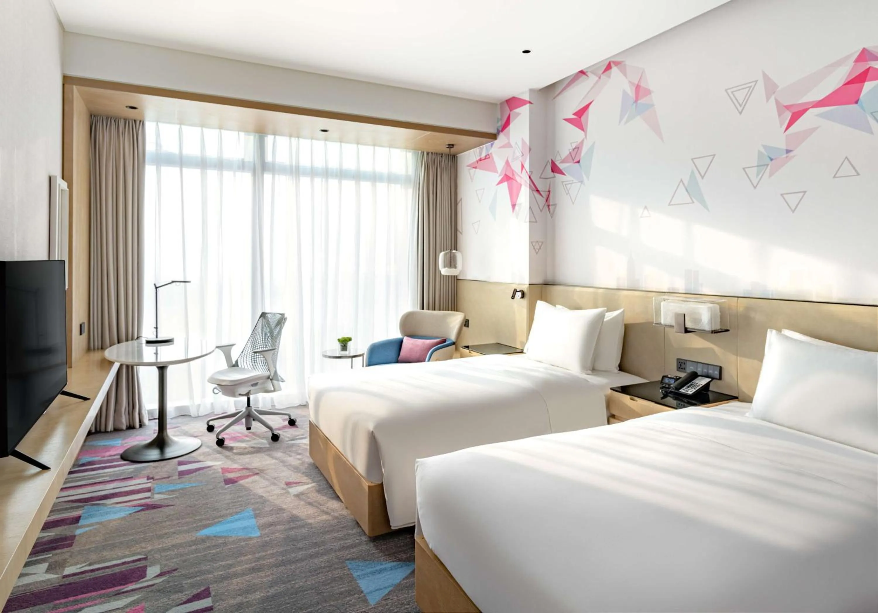 Bed in Hilton Garden Inn Shenzhen World Exhibition & Convention Center