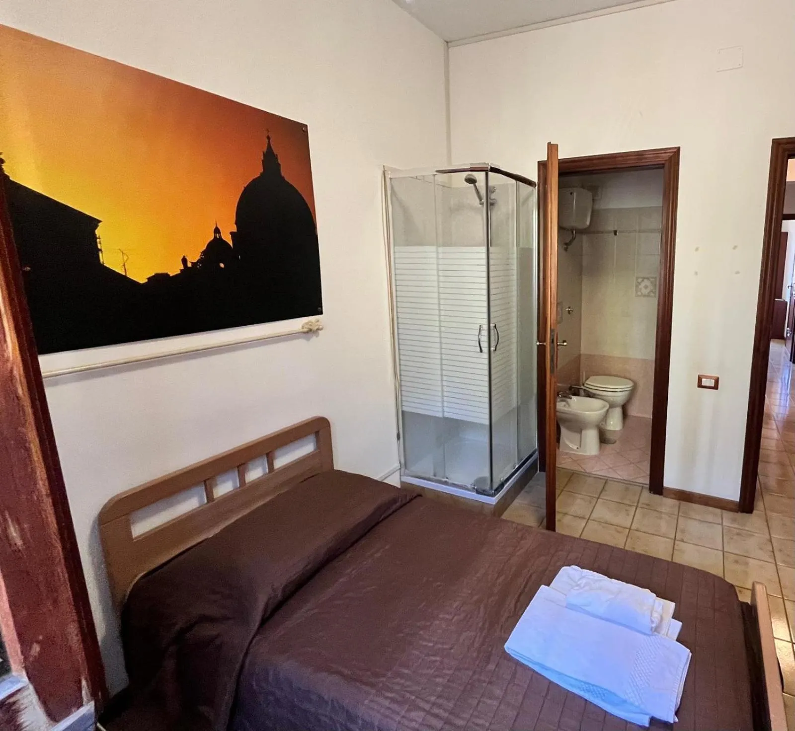 Bathroom, Bed in Domus Getsemani