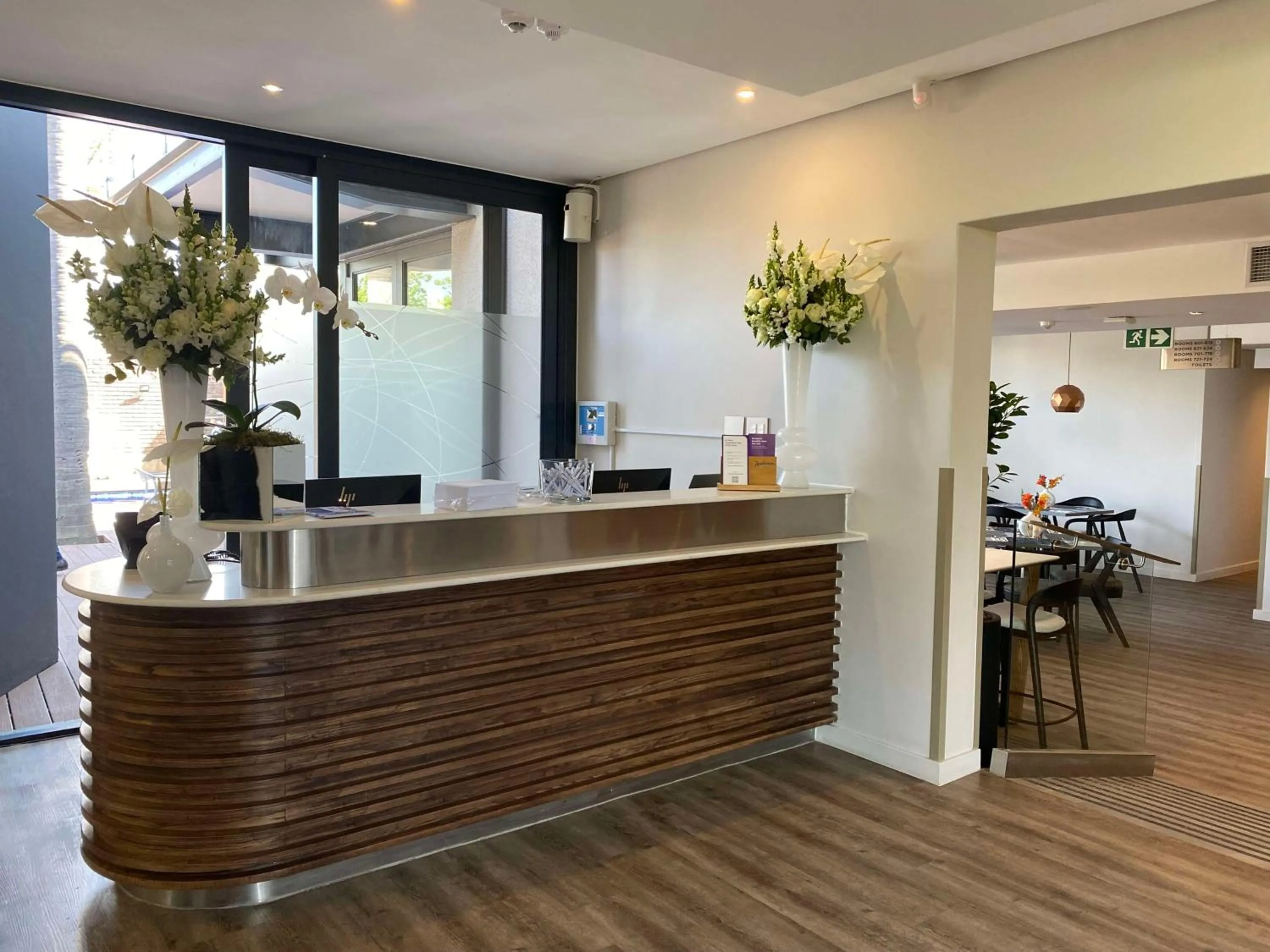 Lobby or reception in Radisson Hotel and Convention Centre OR Tambo Airport