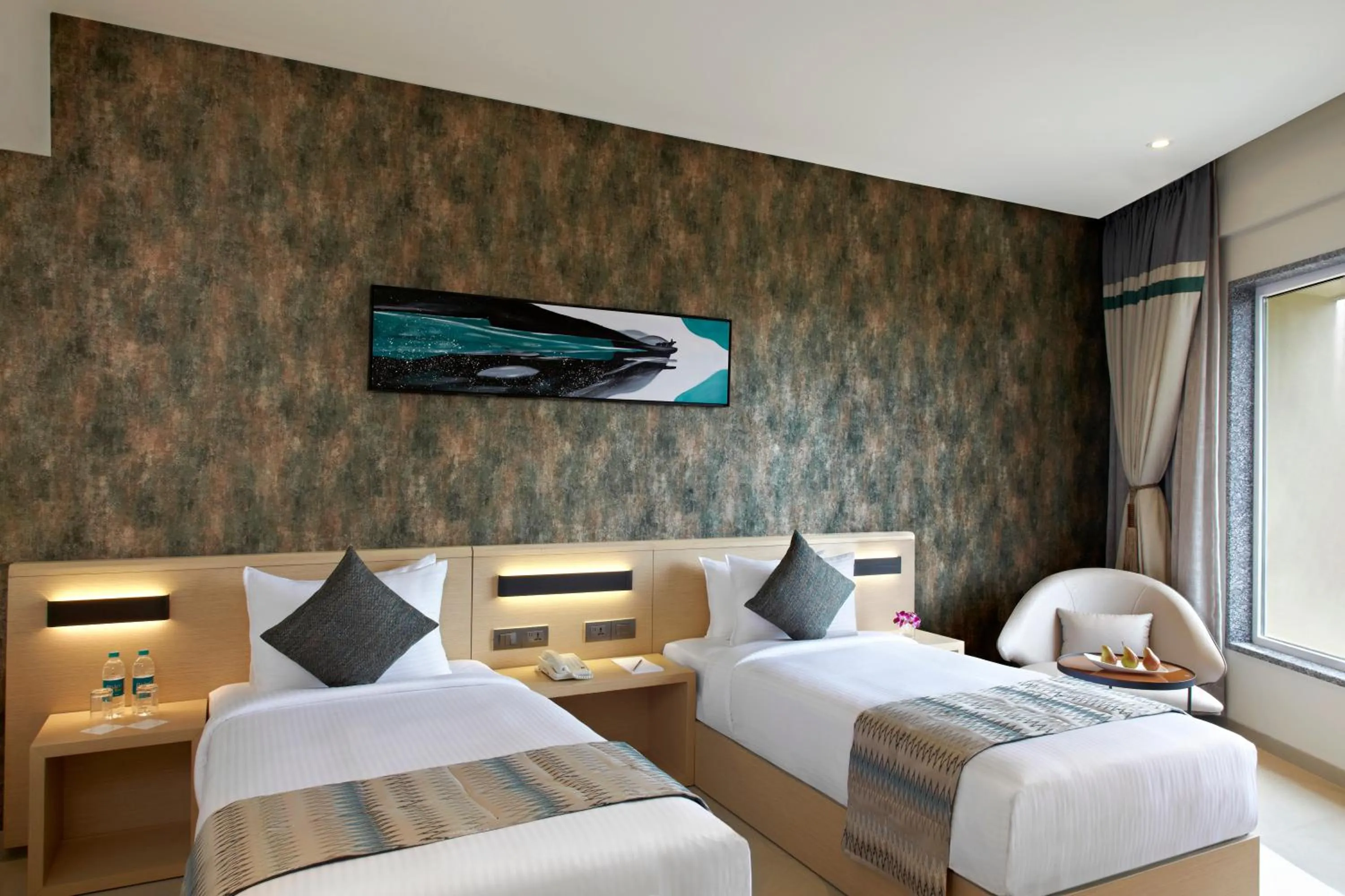 Bed in Click Hotel Bangalore - International Airport