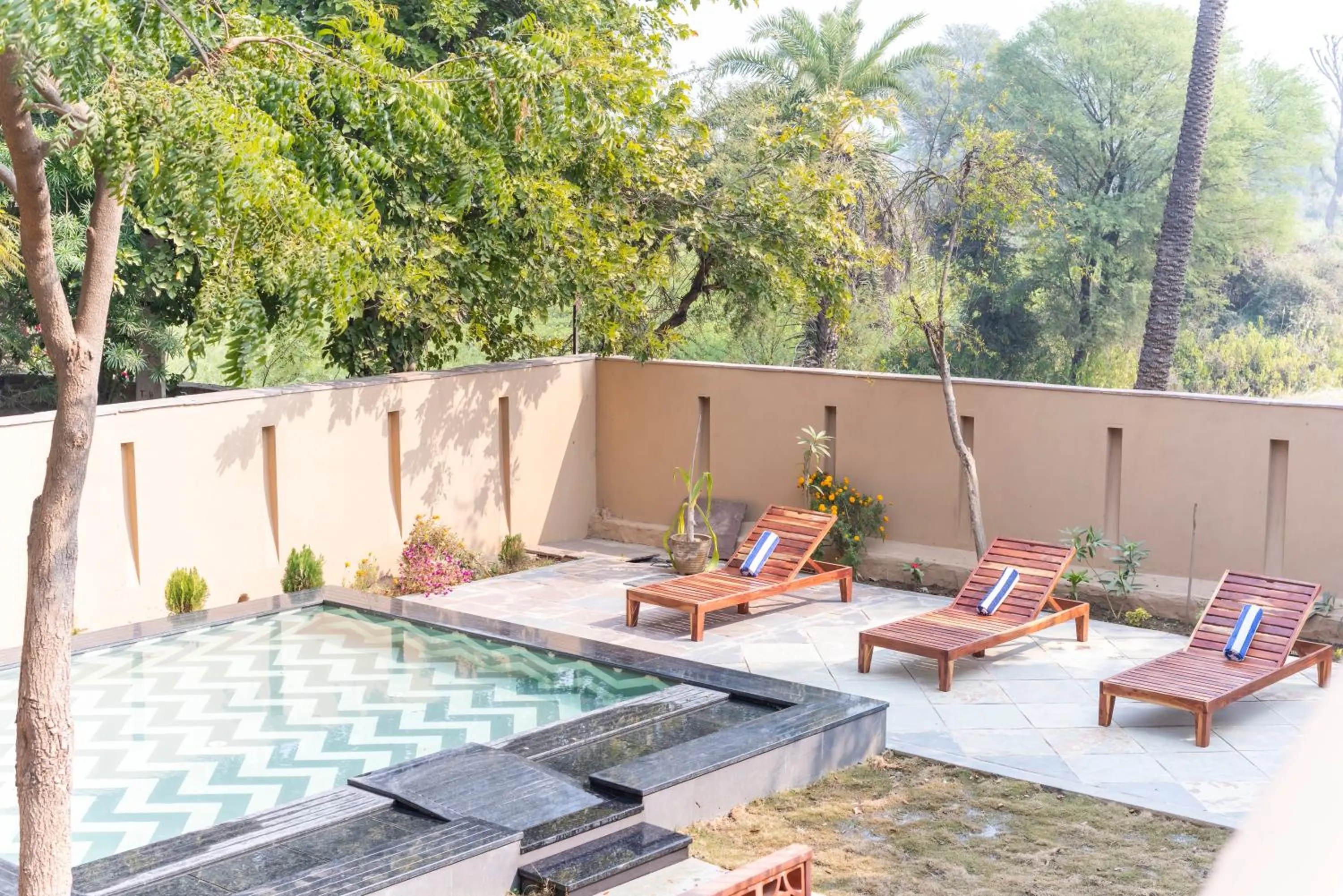 Pool view in Vanaashrya Resort and Spa Sariska