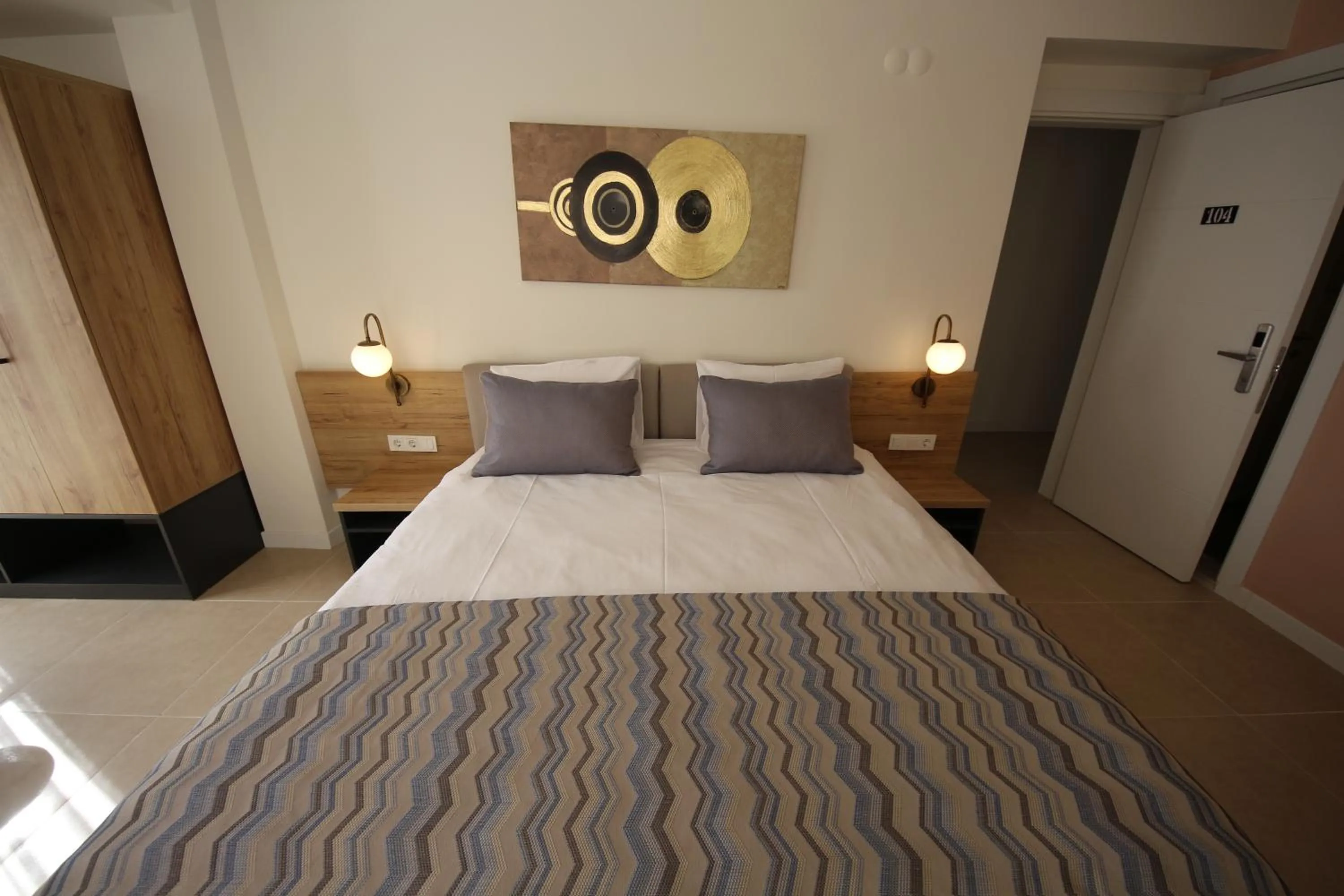 Bed in SPİLOS GÜMÜLDÜR HOTEL