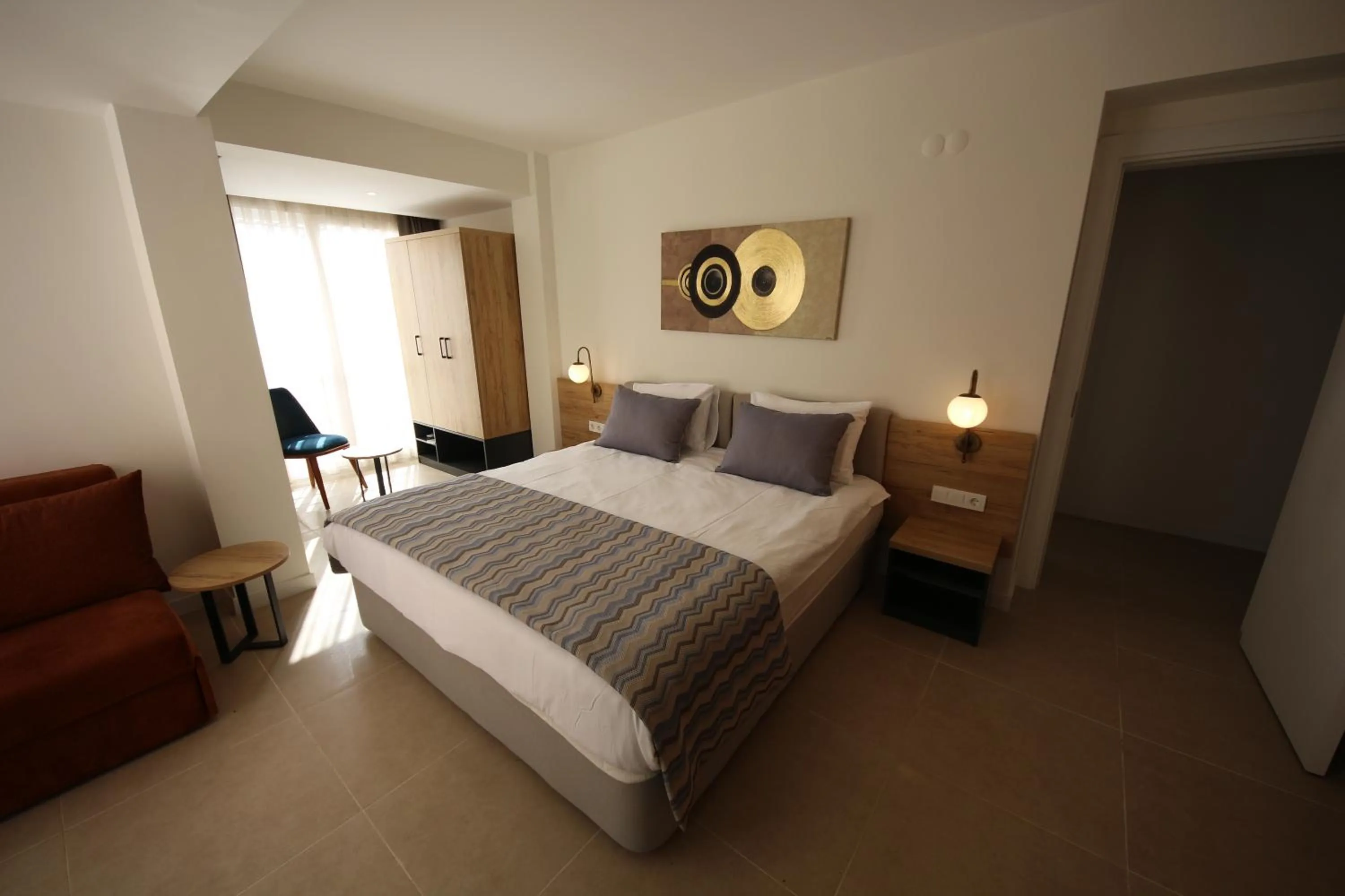 Bed in SPİLOS GÜMÜLDÜR HOTEL