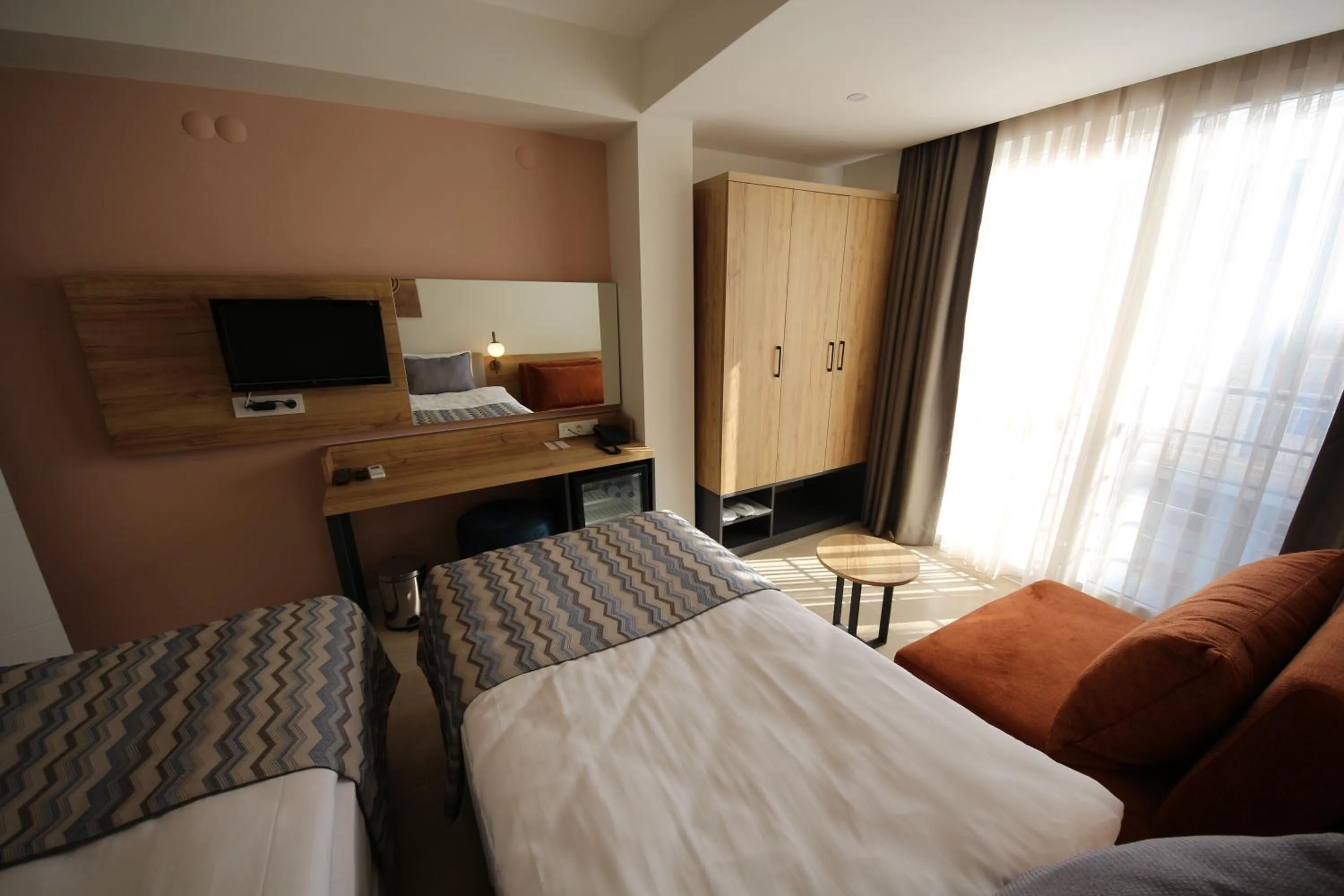 Bed in SPİLOS GÜMÜLDÜR HOTEL