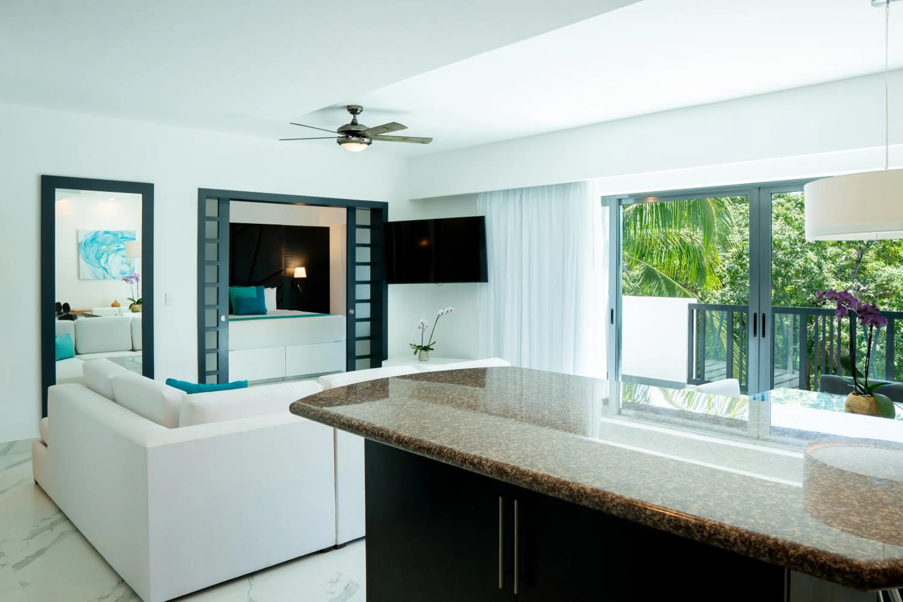 Living room in The Fives Beach Hotel & Residences - All Senses Inclusive