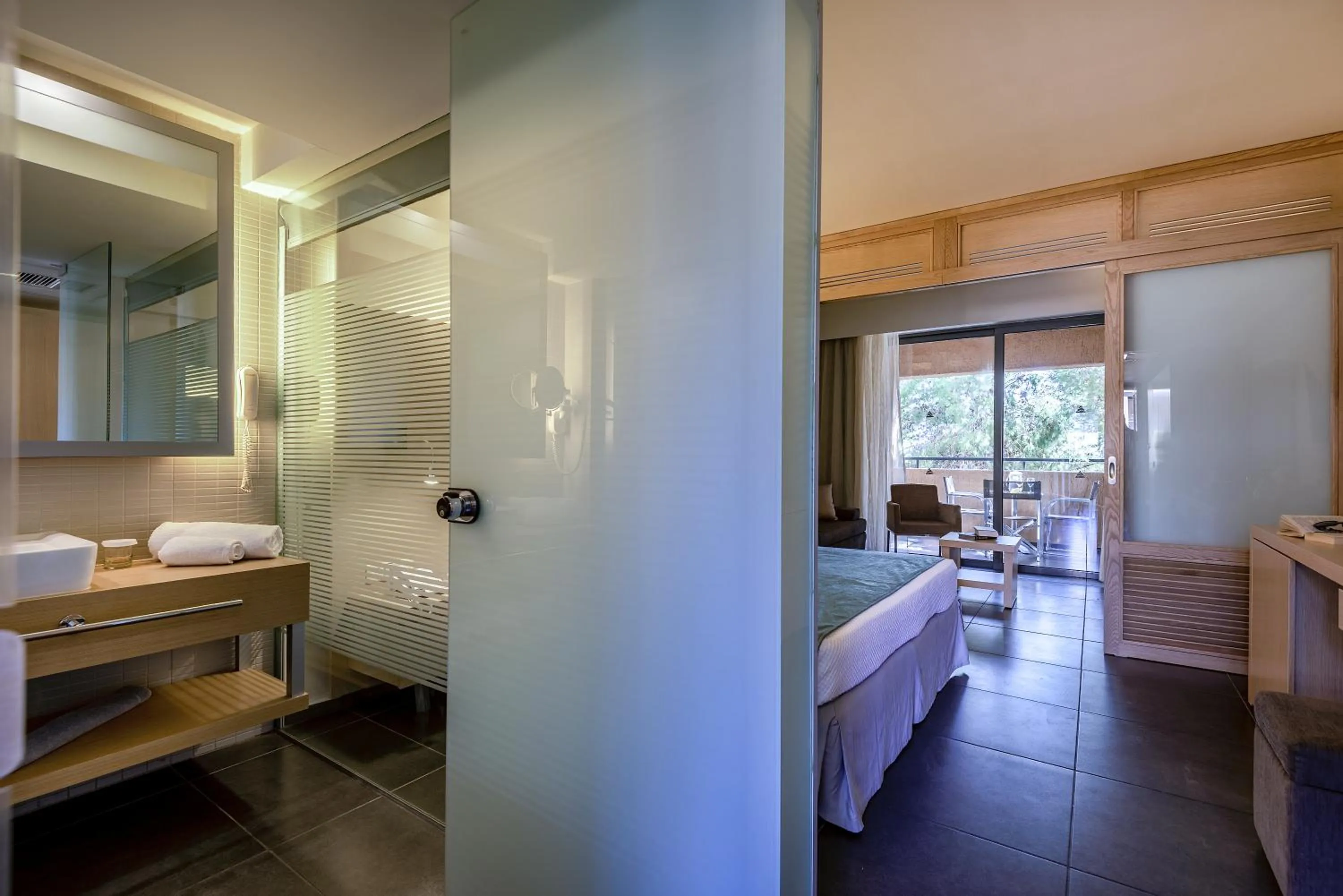 Bathroom, Bed in Atlantica Mikri Poli Kos