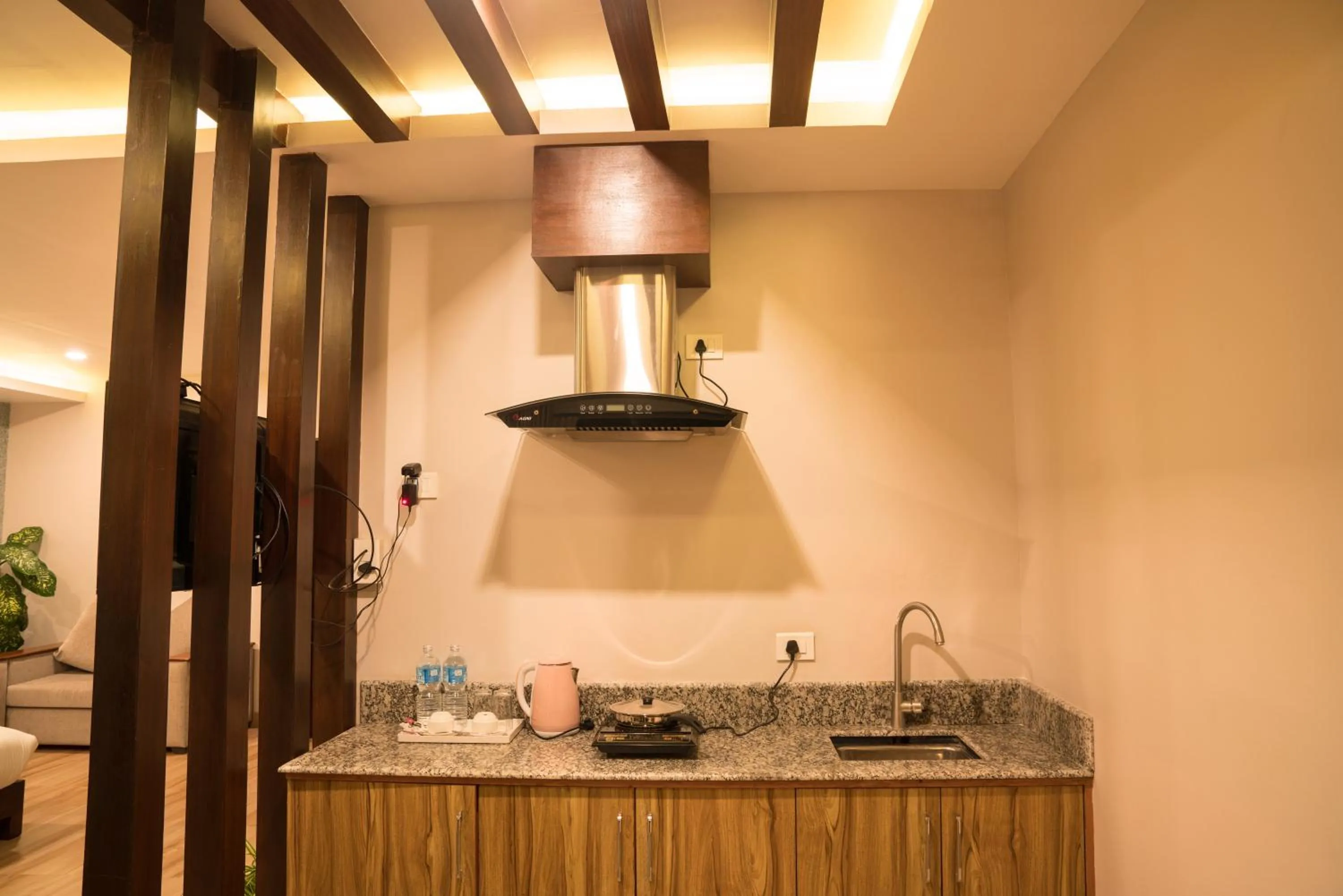 Kitchen or kitchenette in Hotel Shaara