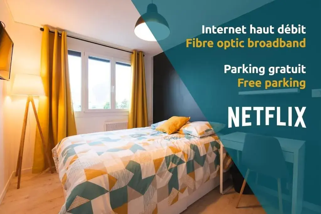 Deluxe Double Room in Les chambres du Vercors - Parking Free Fibre Netflix Deluxe Double Room in Les chambres du Vercors - Parking Free Fibre Netflix