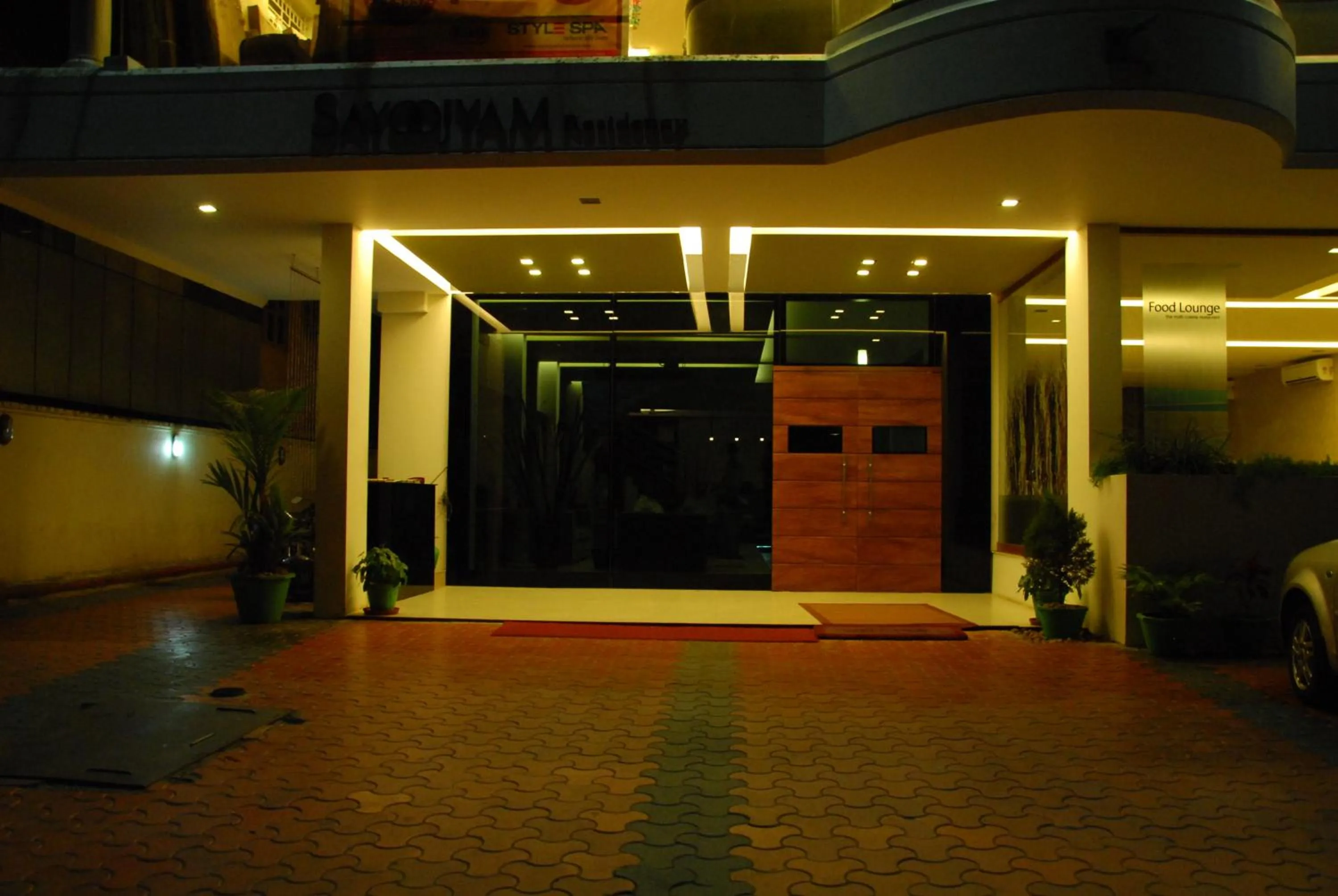 Facade/entrance in Sayoojyam Residency