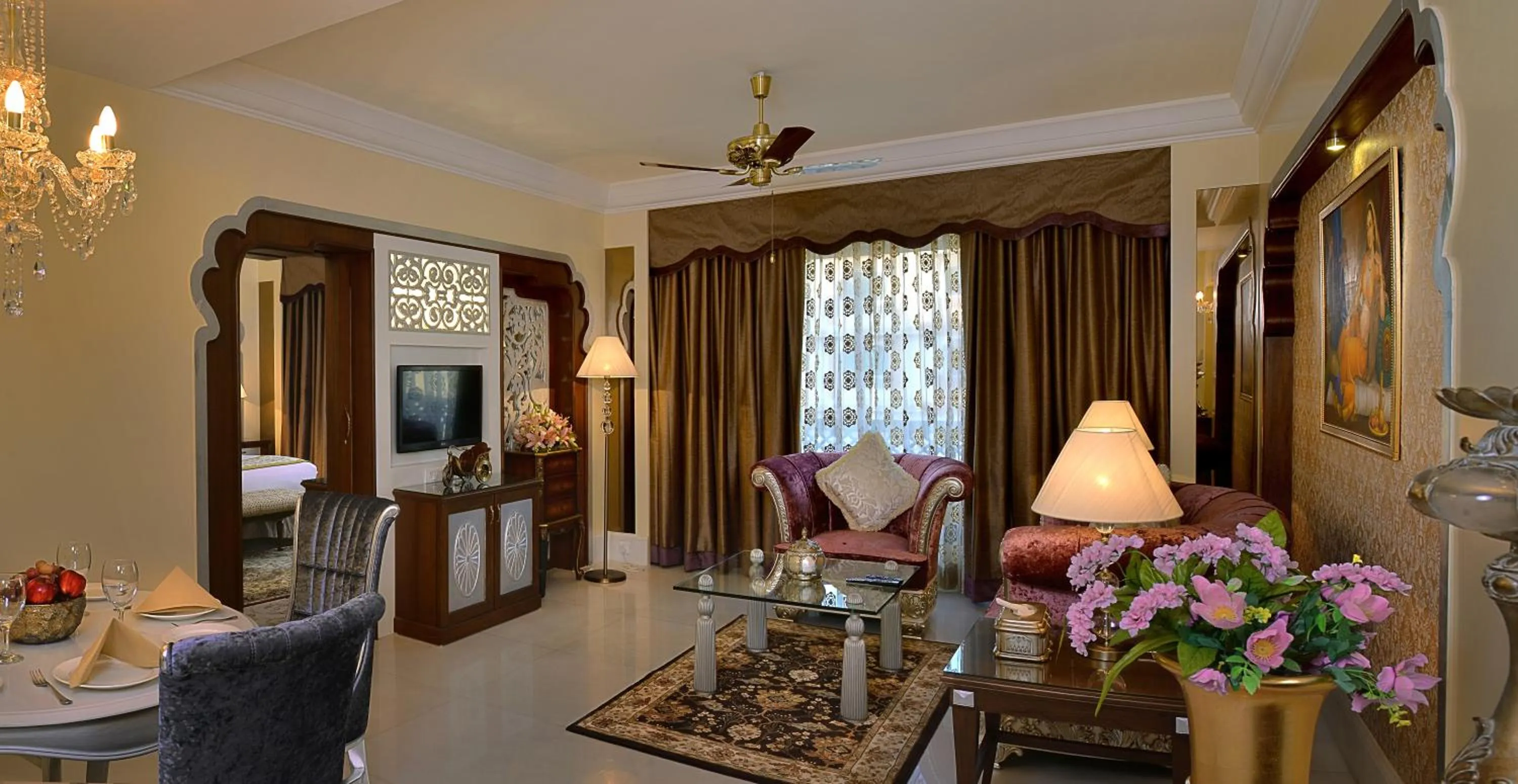 Seating area in Indana Palace, Jodhpur