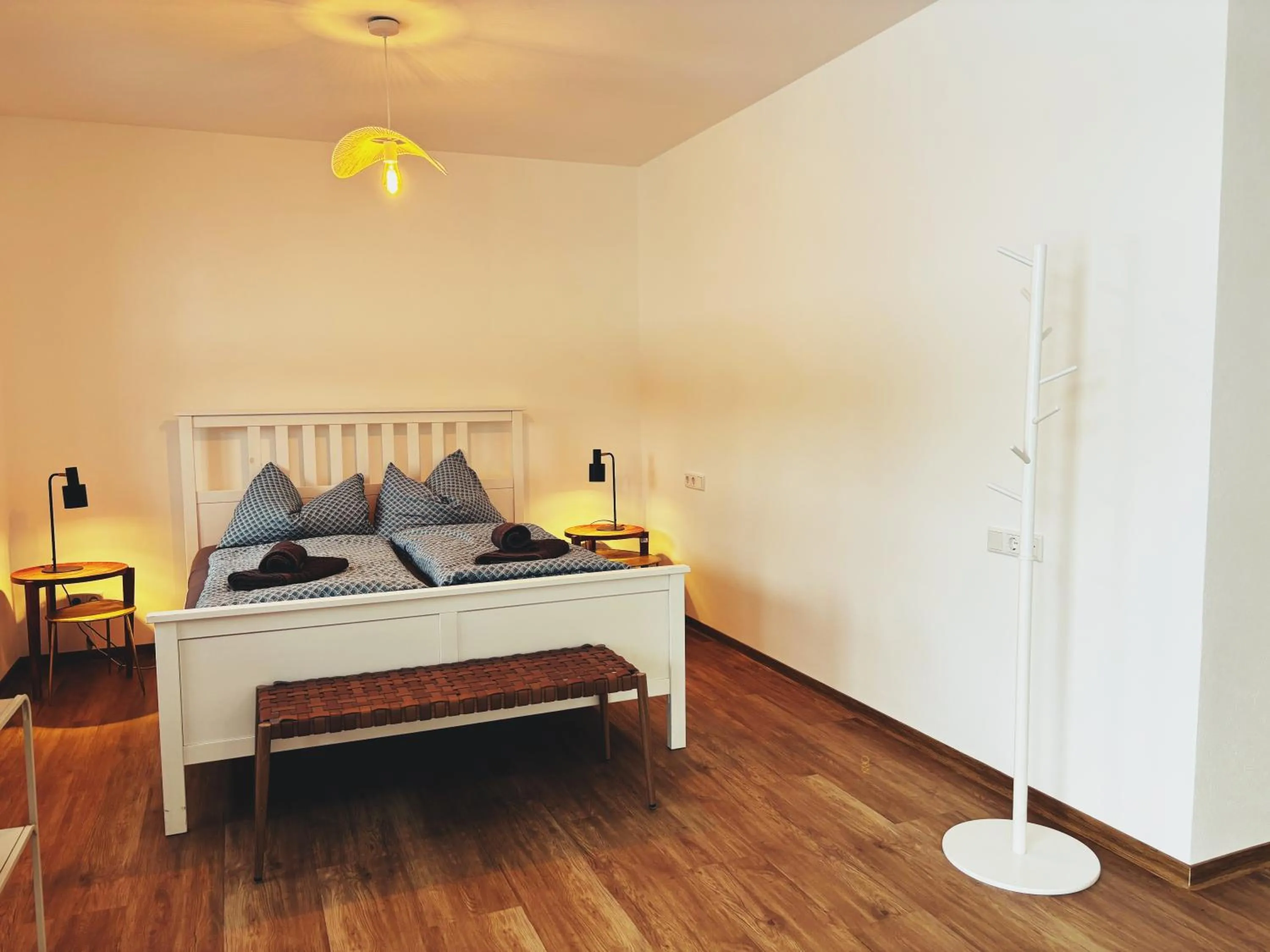 Bed in Parkschlößchen Hotel