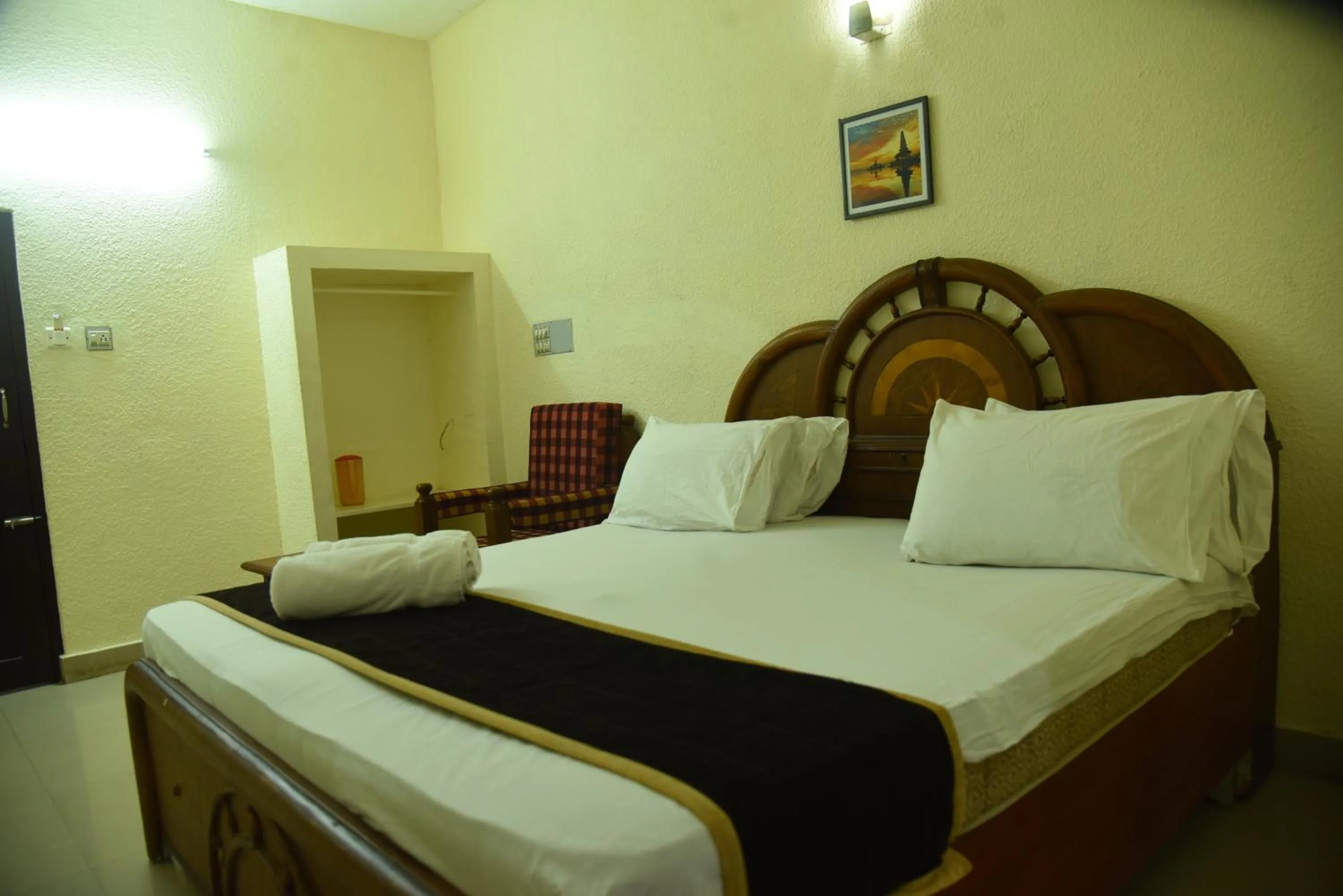 Bed in Hotel Raja Palace