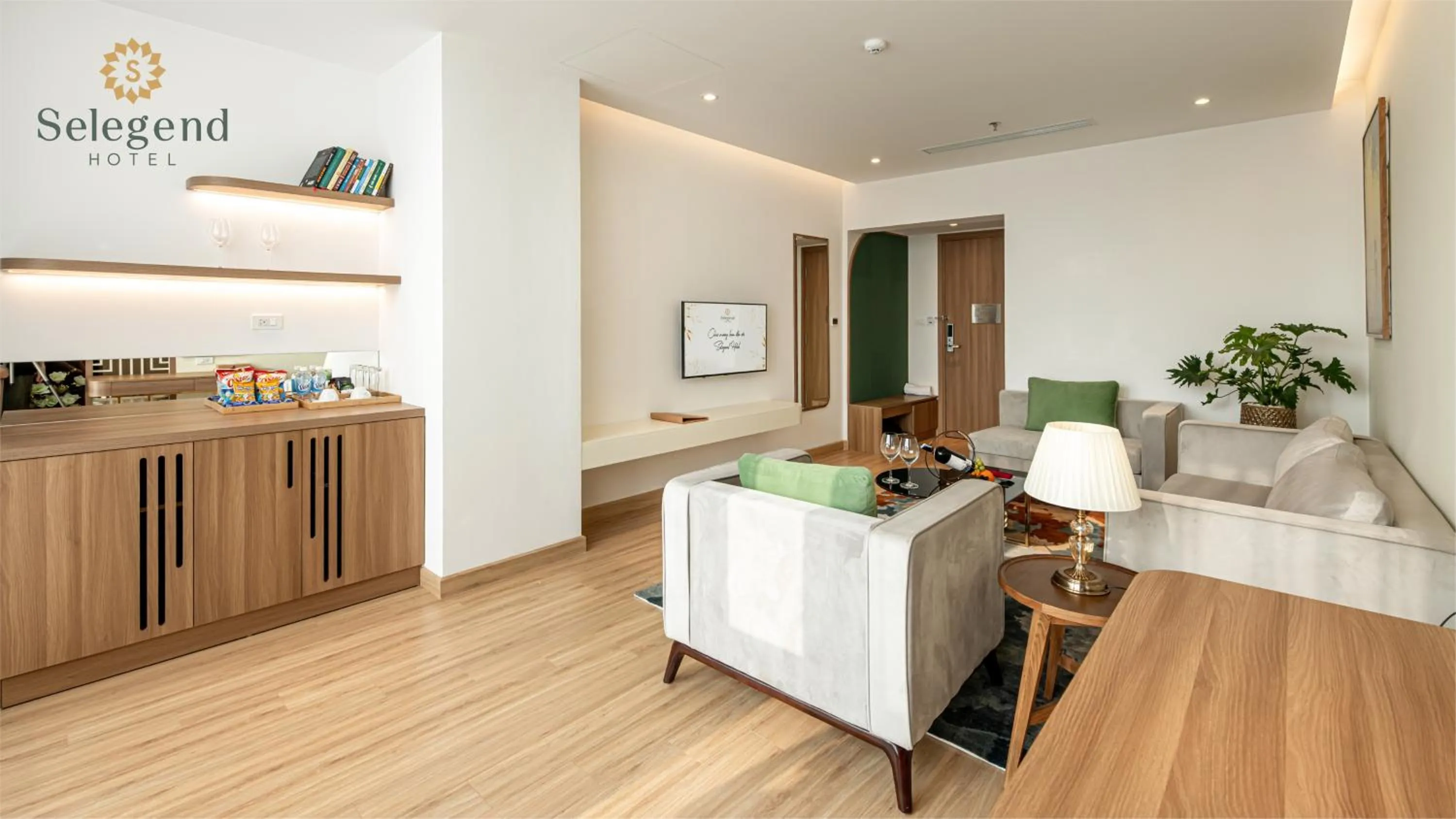 Living room, Bed in Selegend Hotel Thái Bình