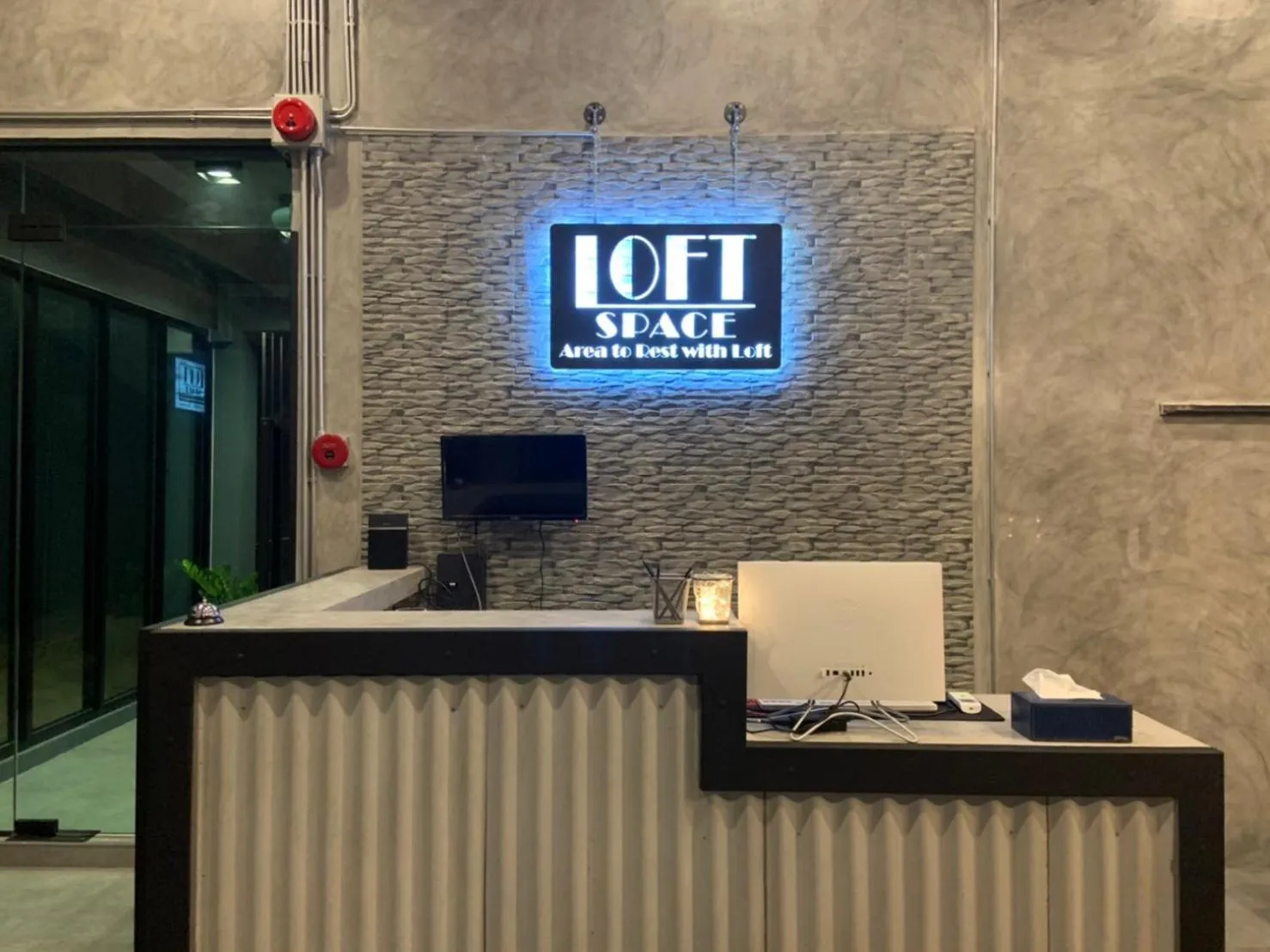 Property logo or sign in Loft Space Hotel