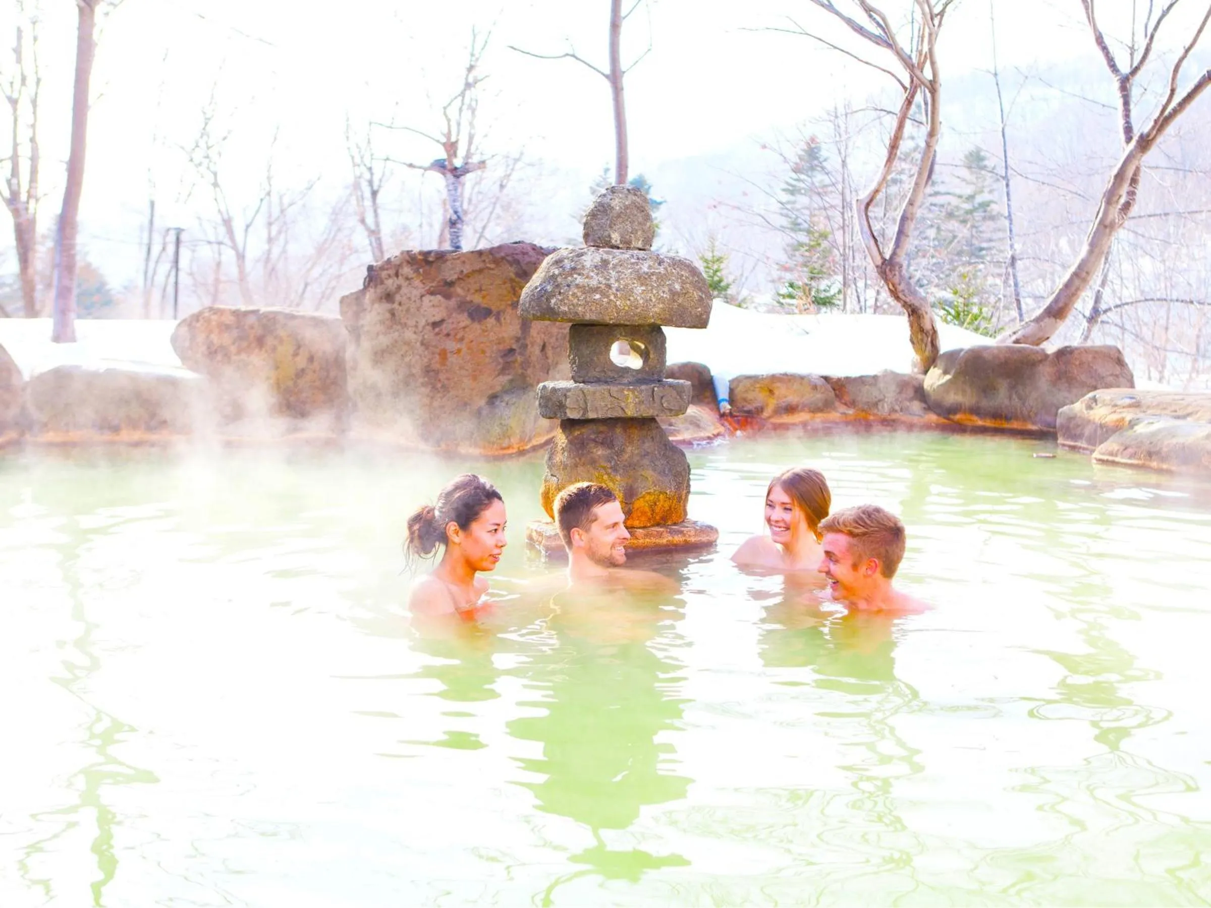 Hot Spring Bath in Niseko Grand Hotel