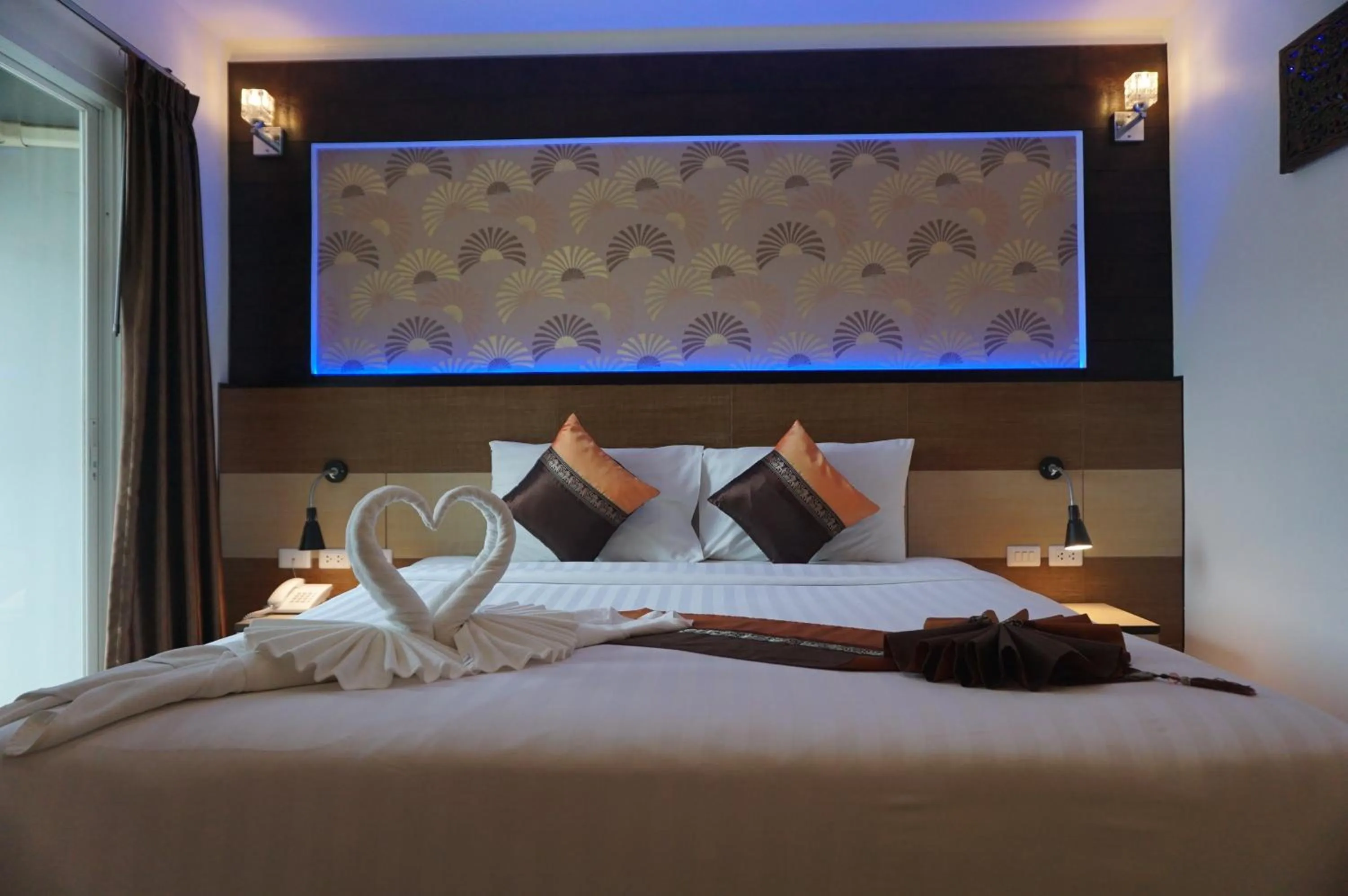 Photo of the whole room, Bed in Patong Mansion - SHA Certified