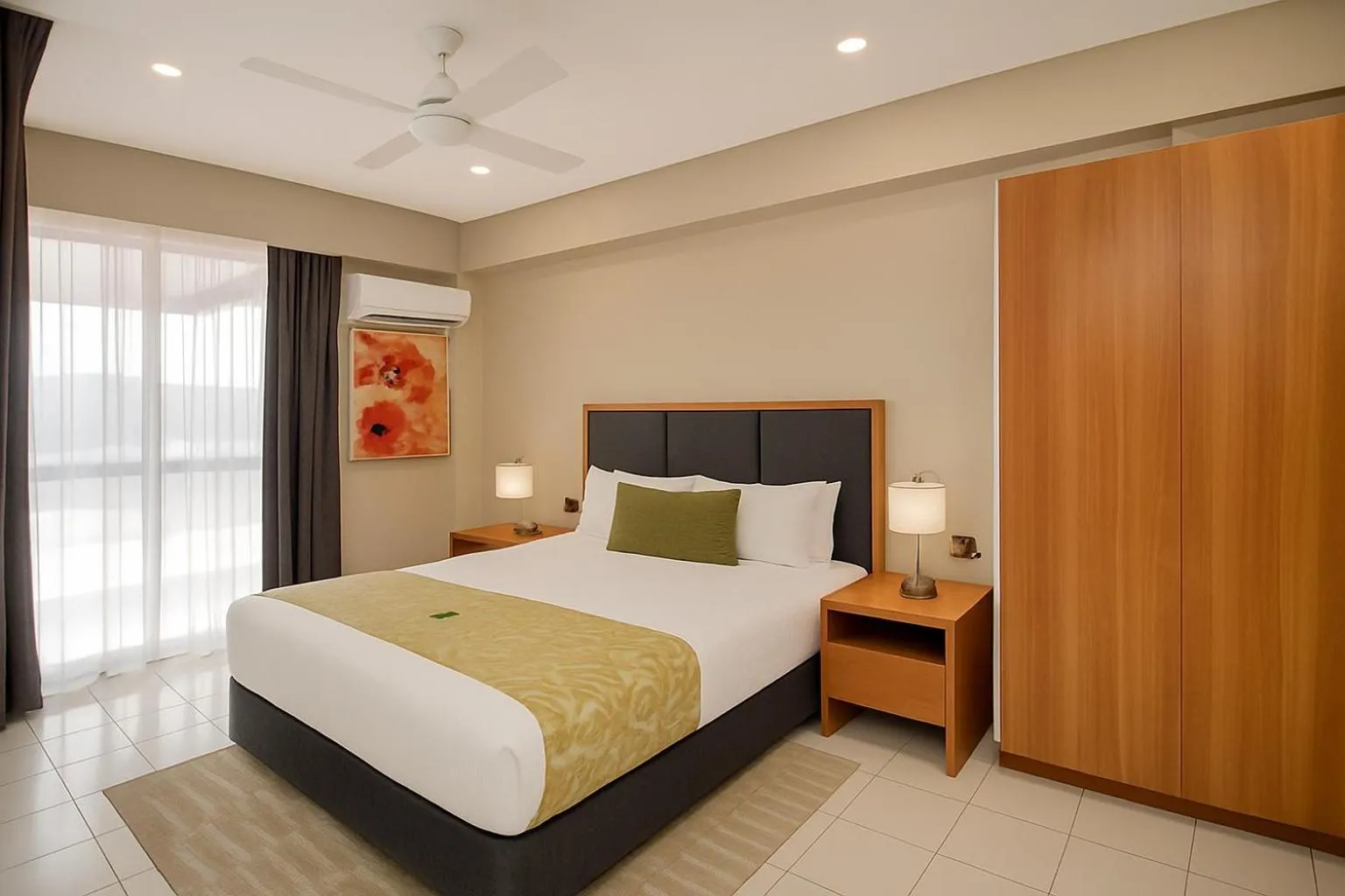 Bed in Ela Beach Hotel